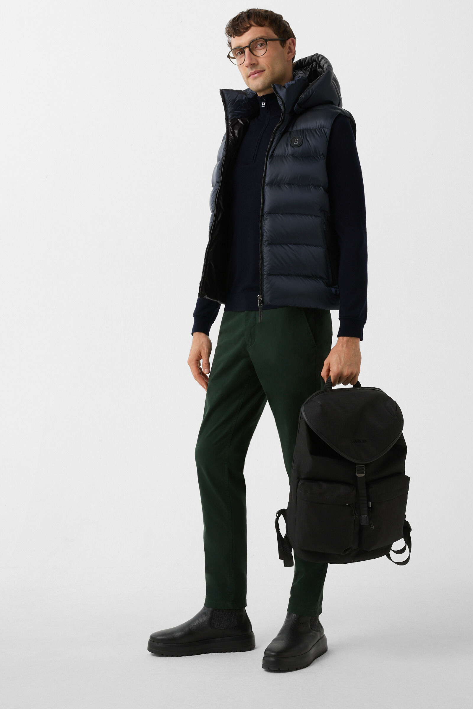 Troyen en maille fine Ouri Bleu marine