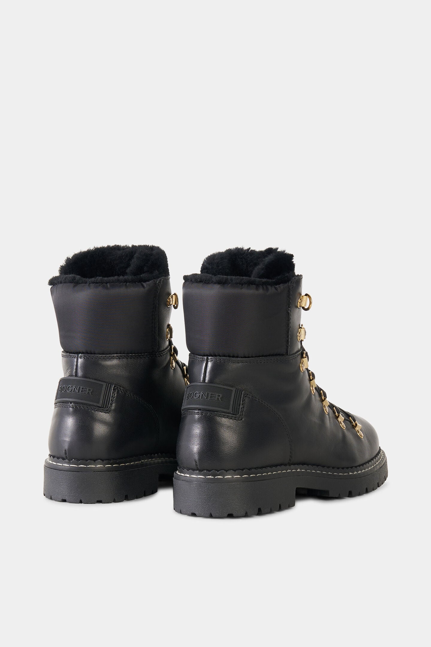 Andermatt lace-up boots with spikes Black