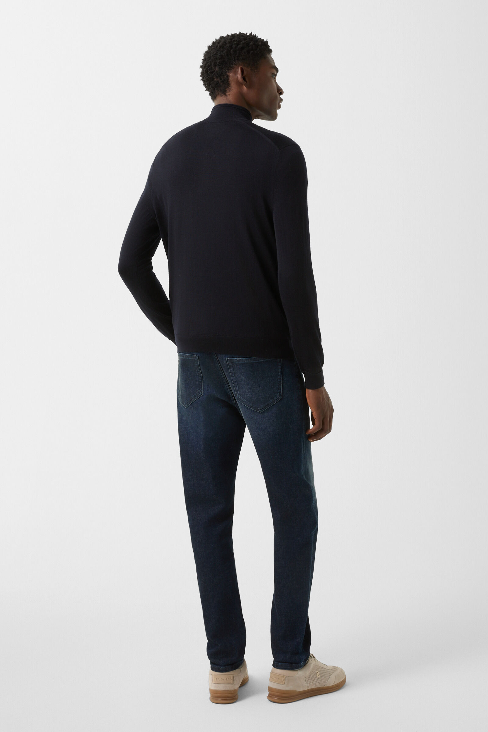 Virgin wool Ouri troyer Navy blue