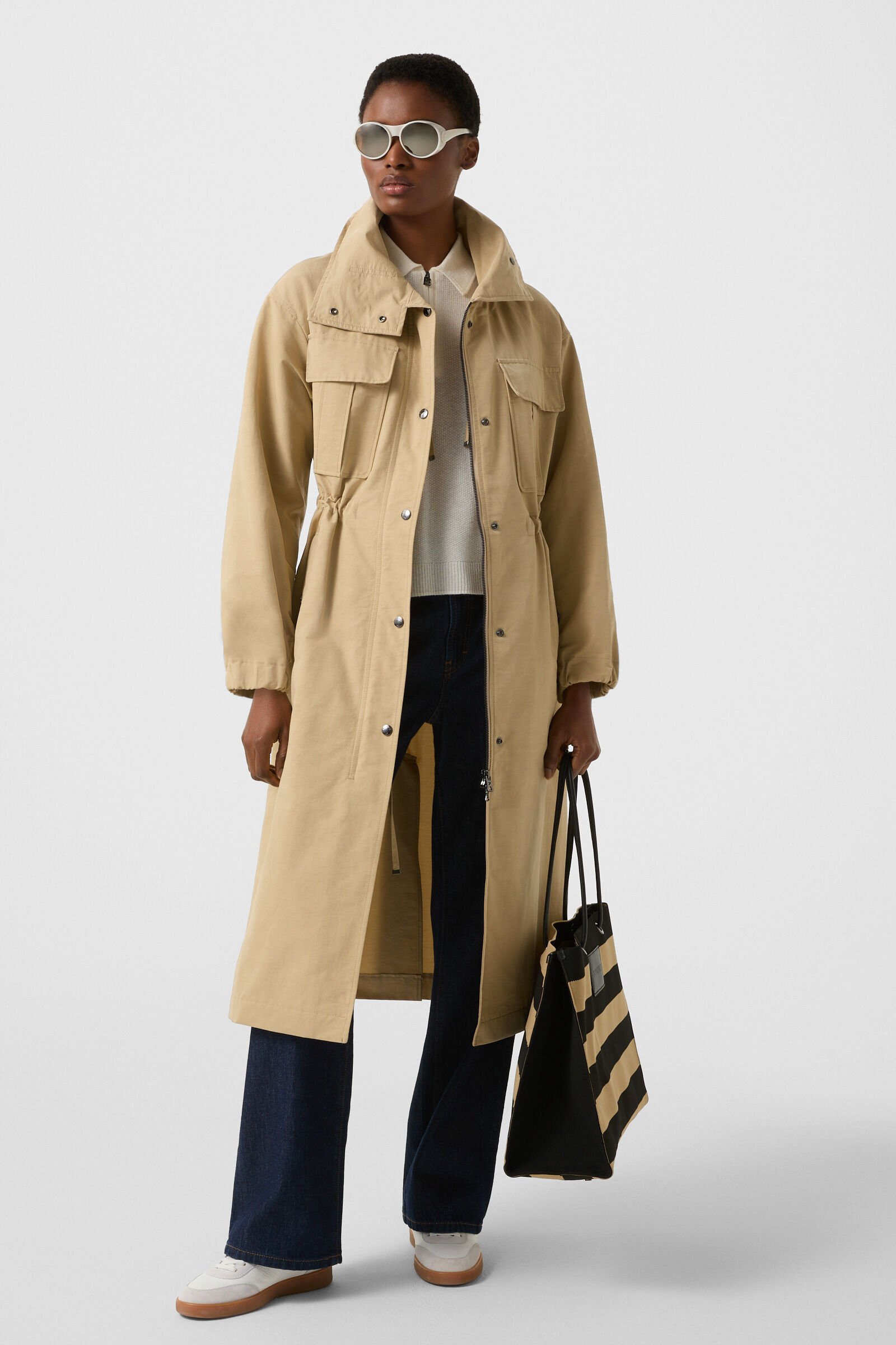 Knitted polo shirt Shari Sand