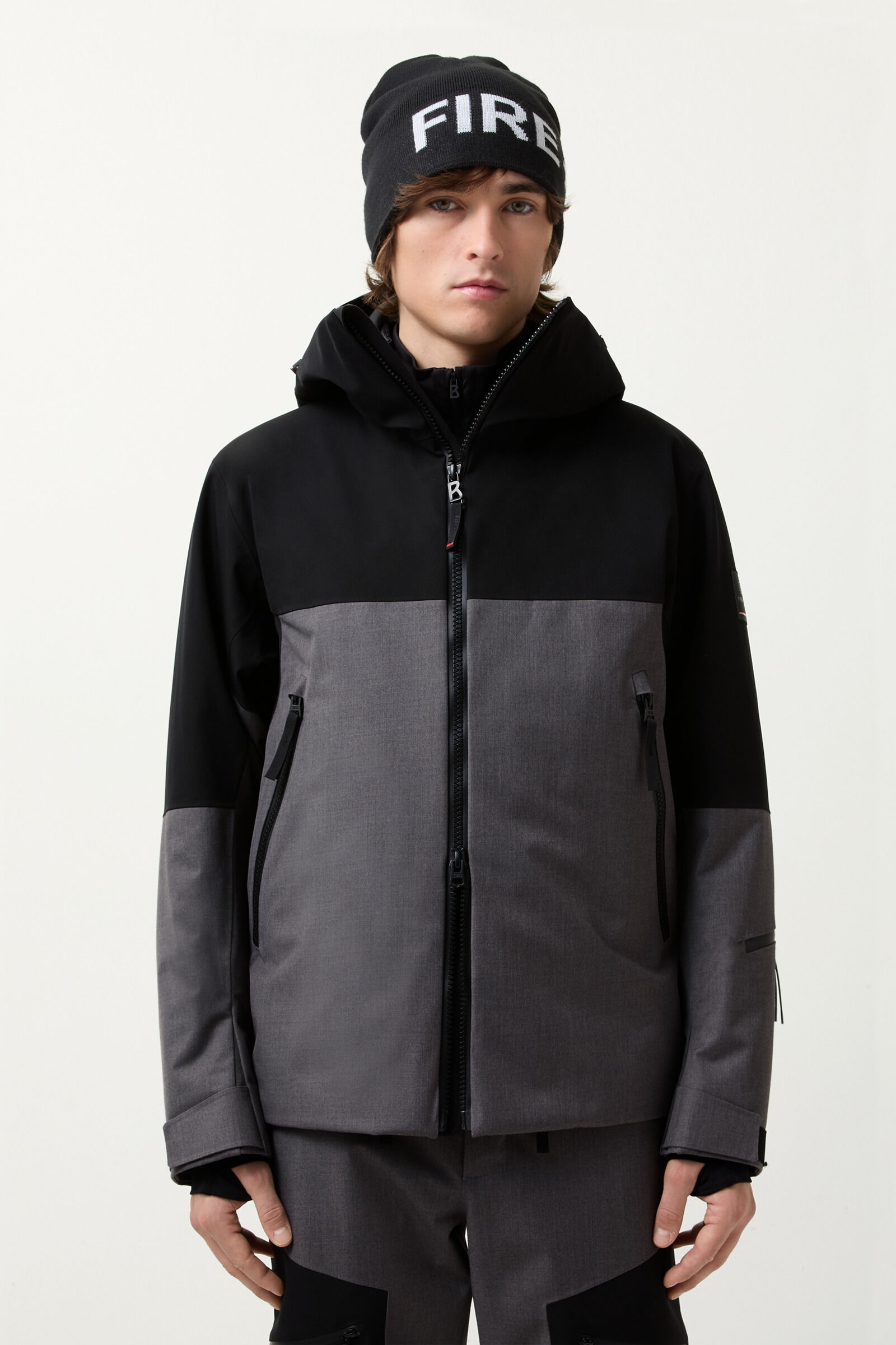 Skijacke Dyre Grau/Schwarz