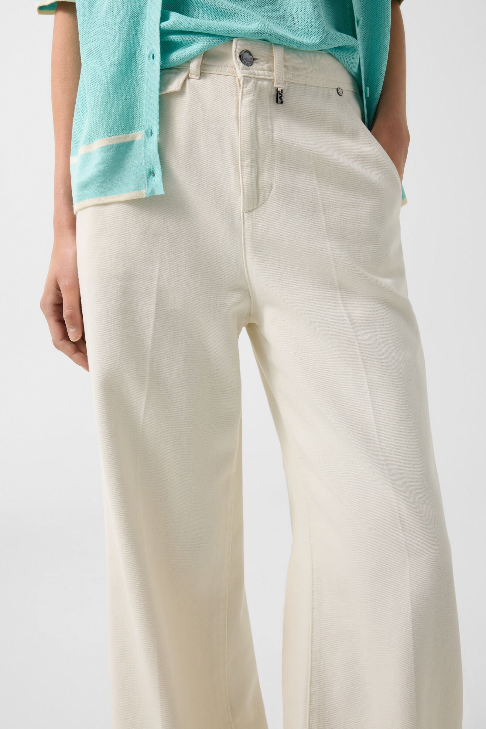 Rica wide fit jeans Cream
