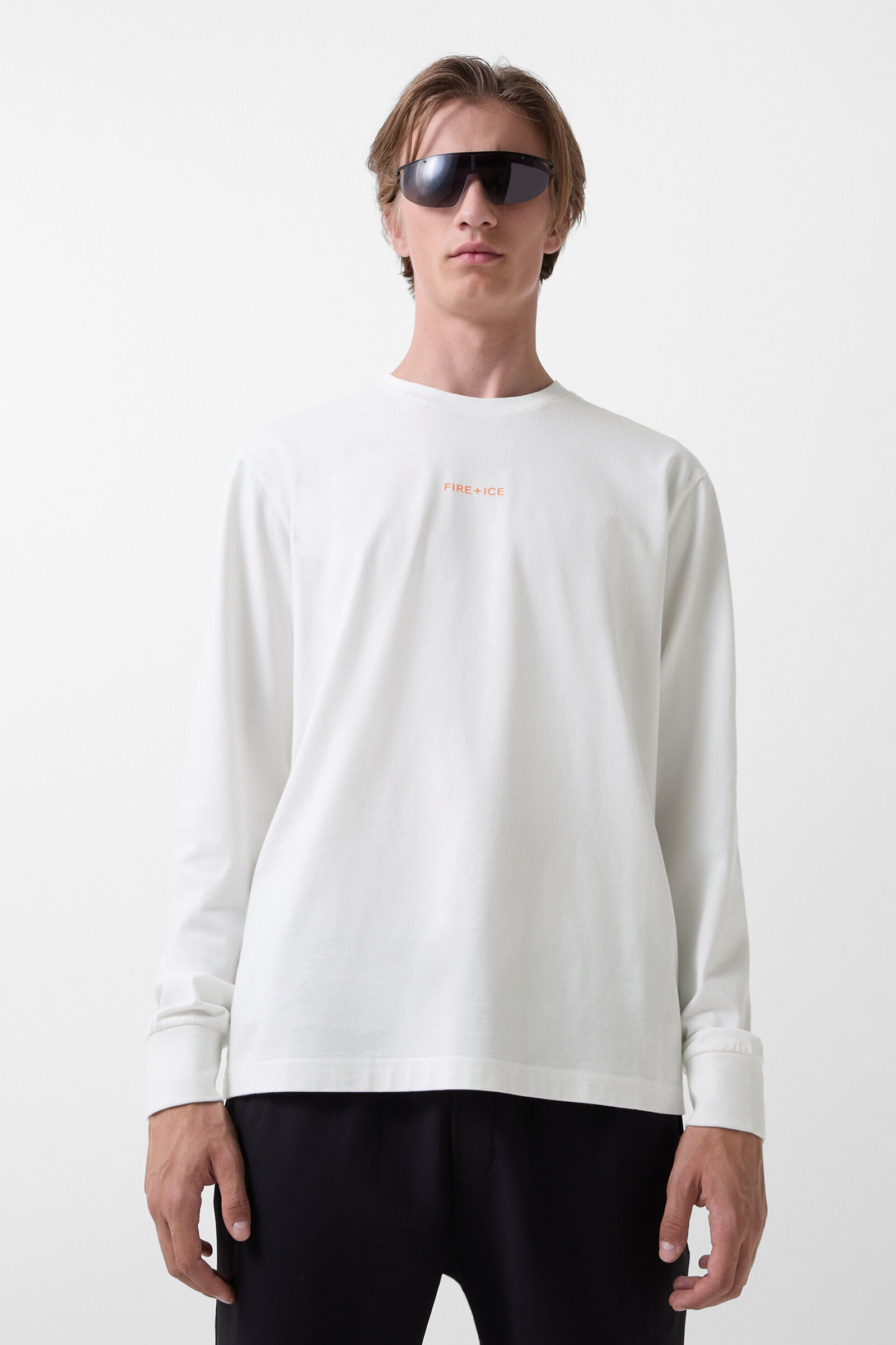 T-shirt &agrave; manches longues Dante Blanc cass&eacute;