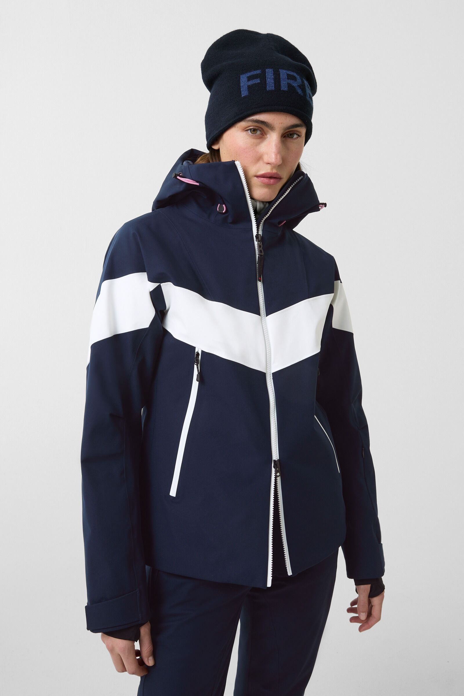 Skijacke Ashley Navy-Blau/Off-White