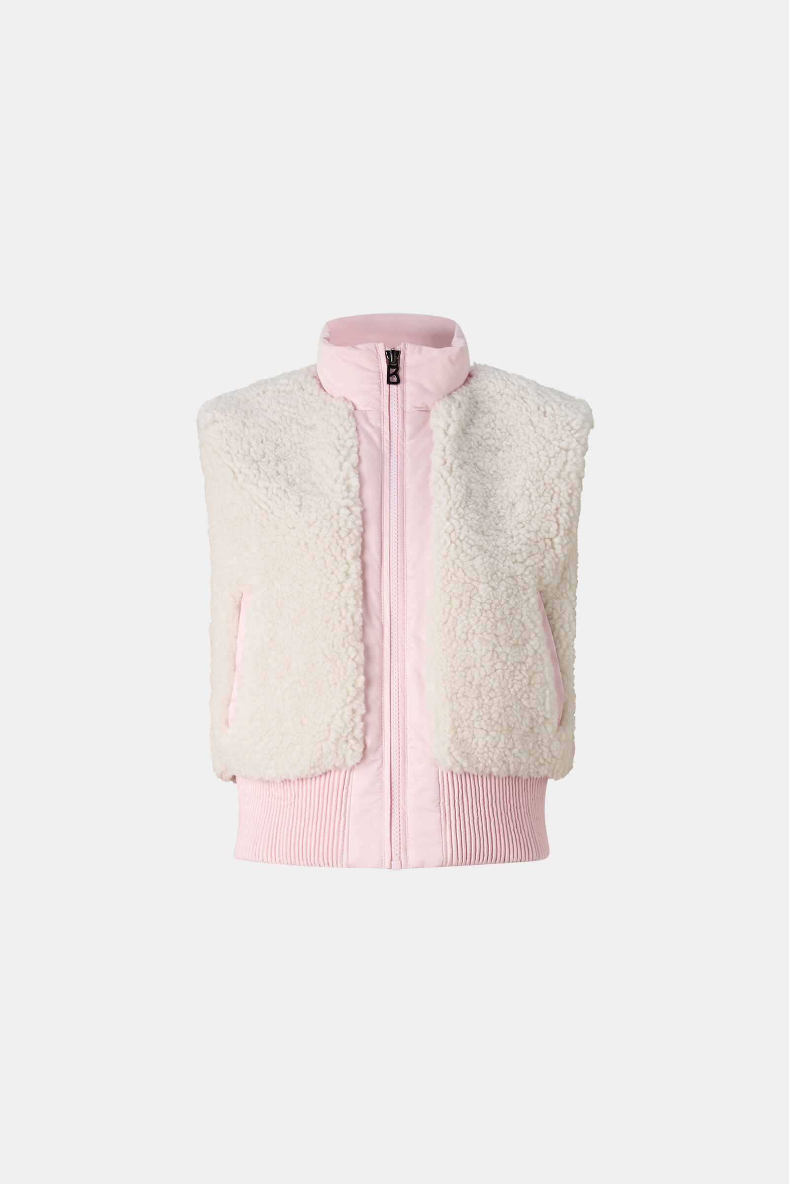 Kids Ski-Daunenjacke Glitter Rosa/Off-White