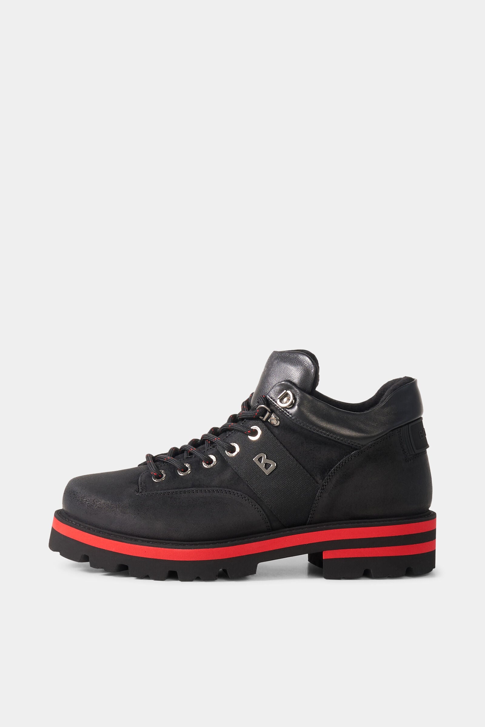 Lace-up boots Courchevel Black/Red