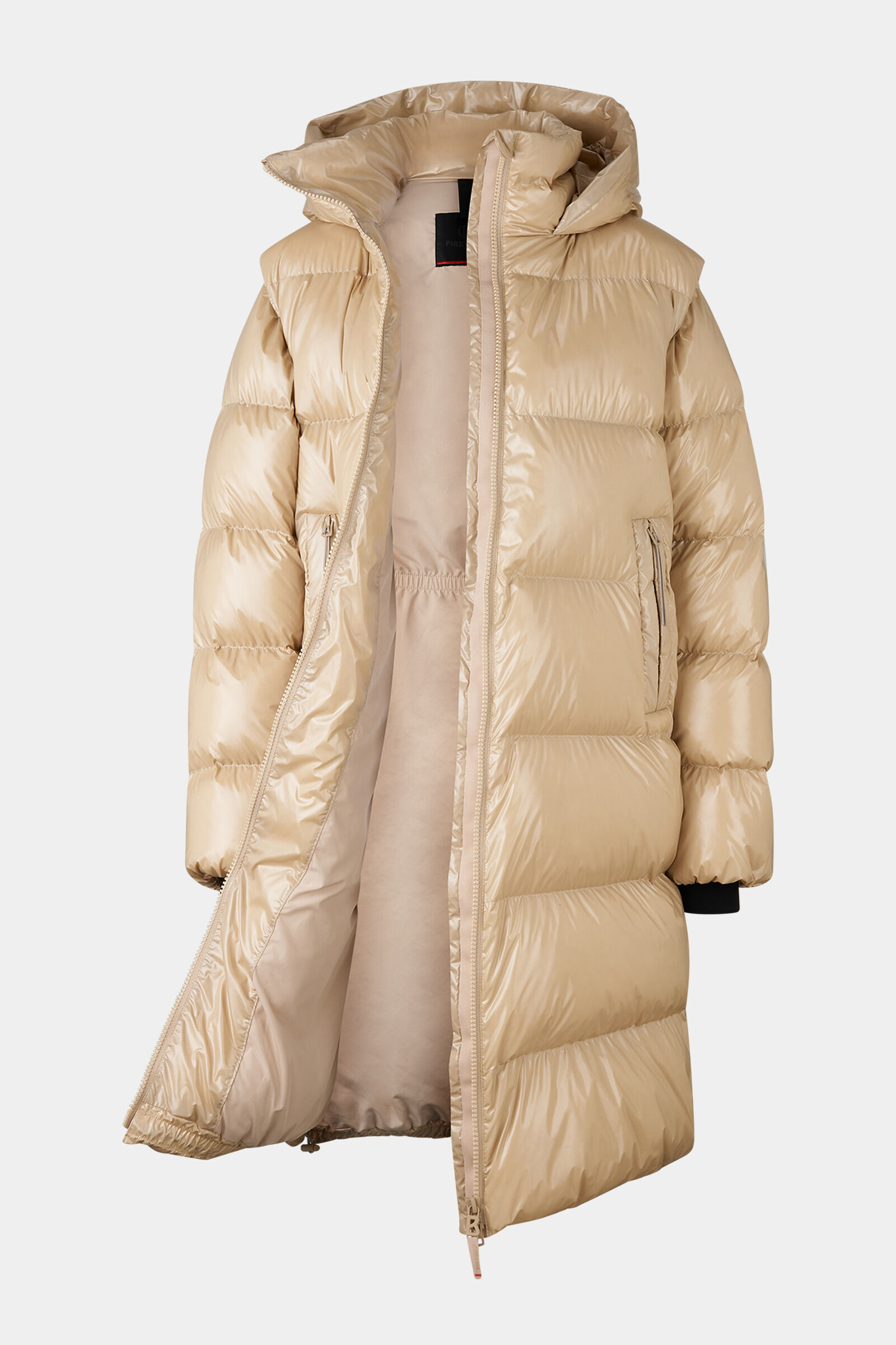 2-in1-Daunenmantel Asta Beige