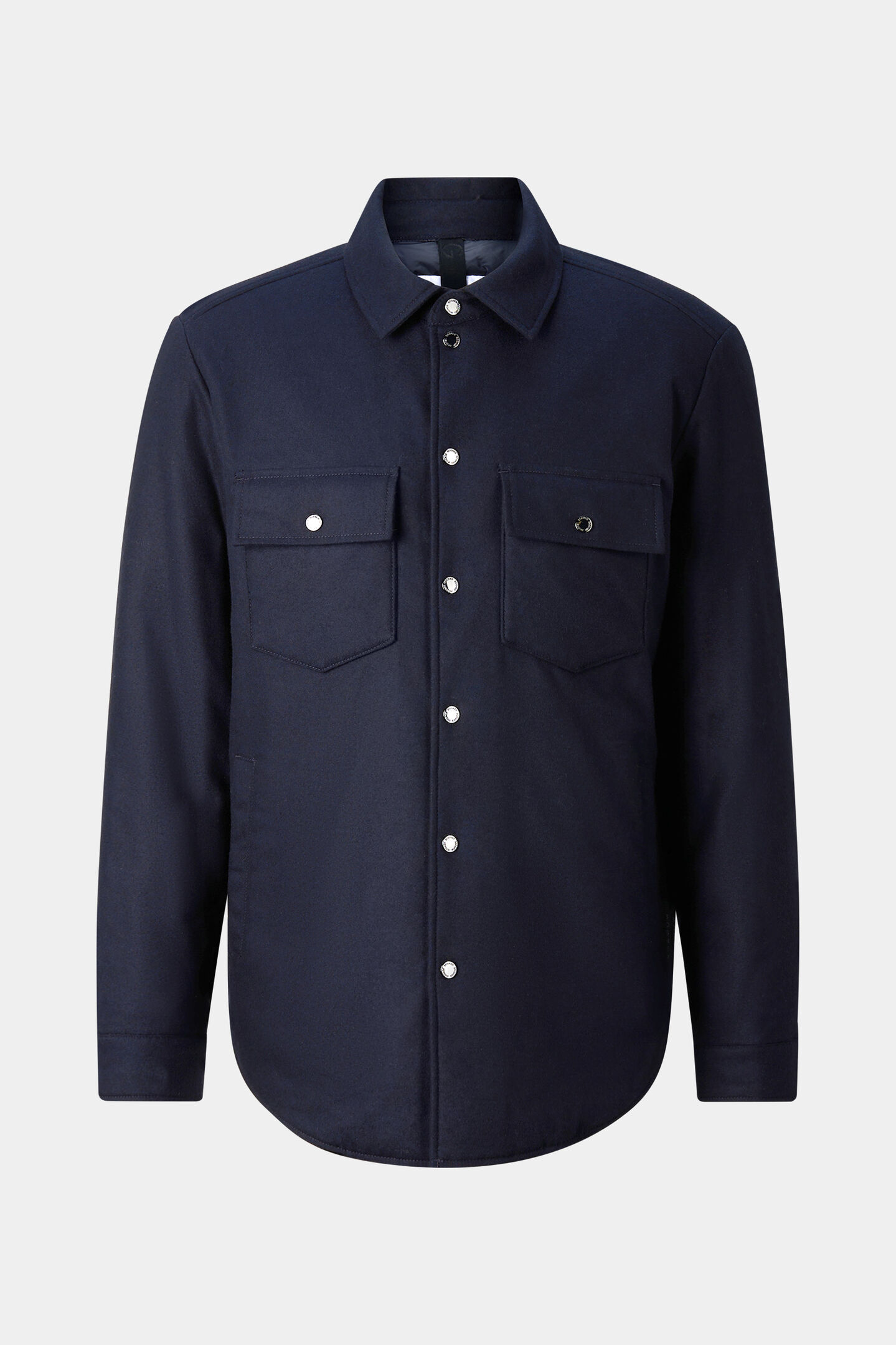 Wollmix-Hemdjacke Olli Navy