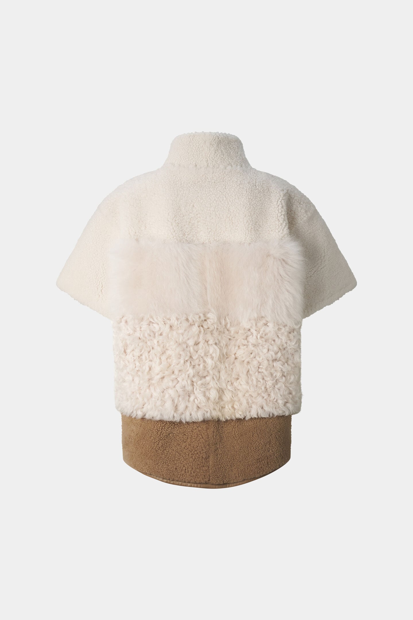 Lexy Lambskin Jacket Cream/Brown