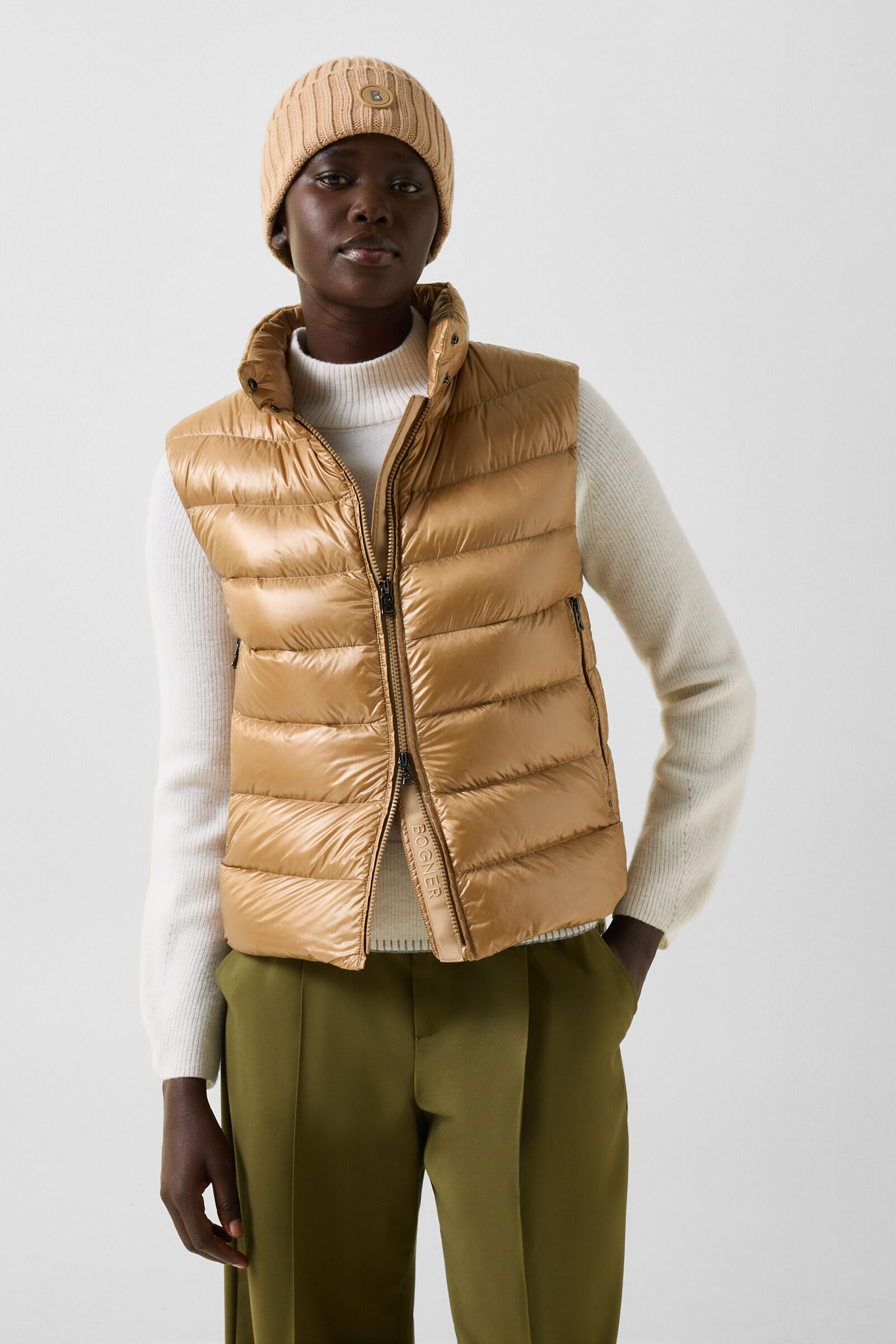 Leichtdaunenweste Milly Camel