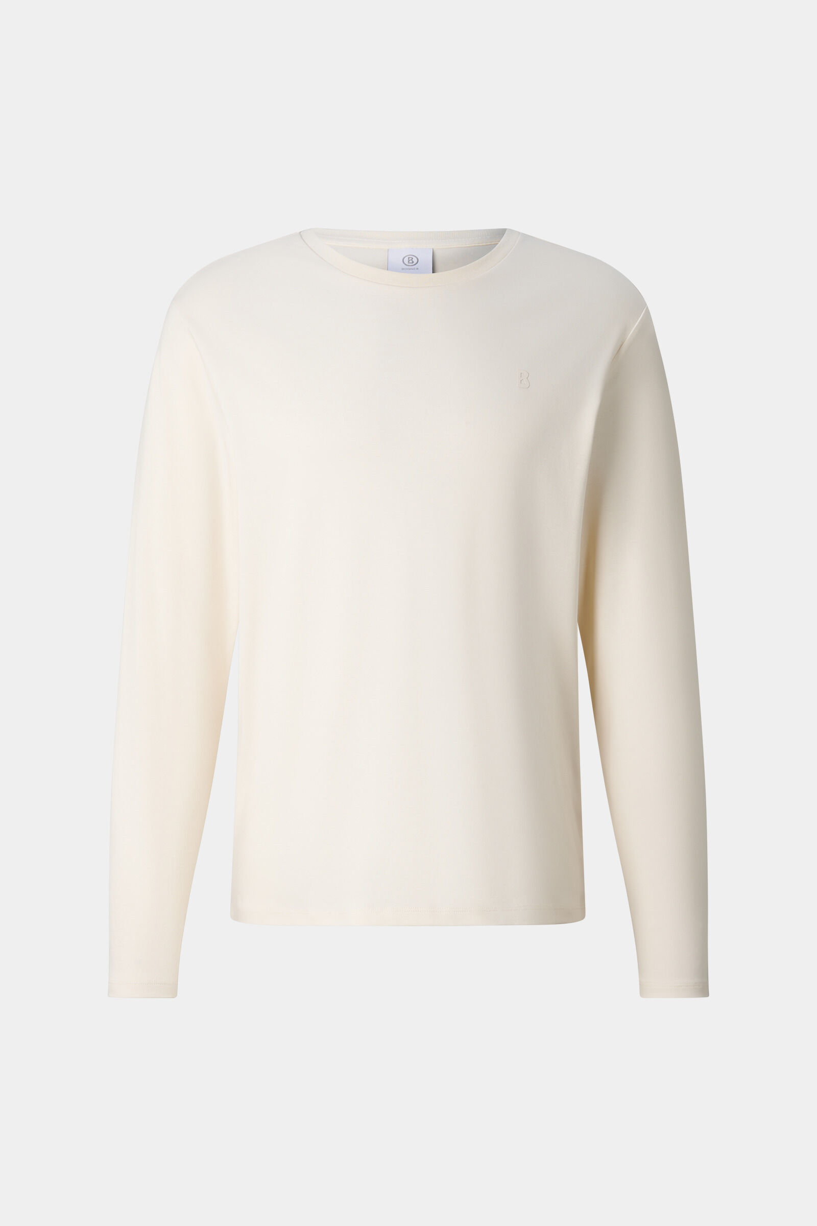 Baumwoll-Longsleeve Arvid Off-White