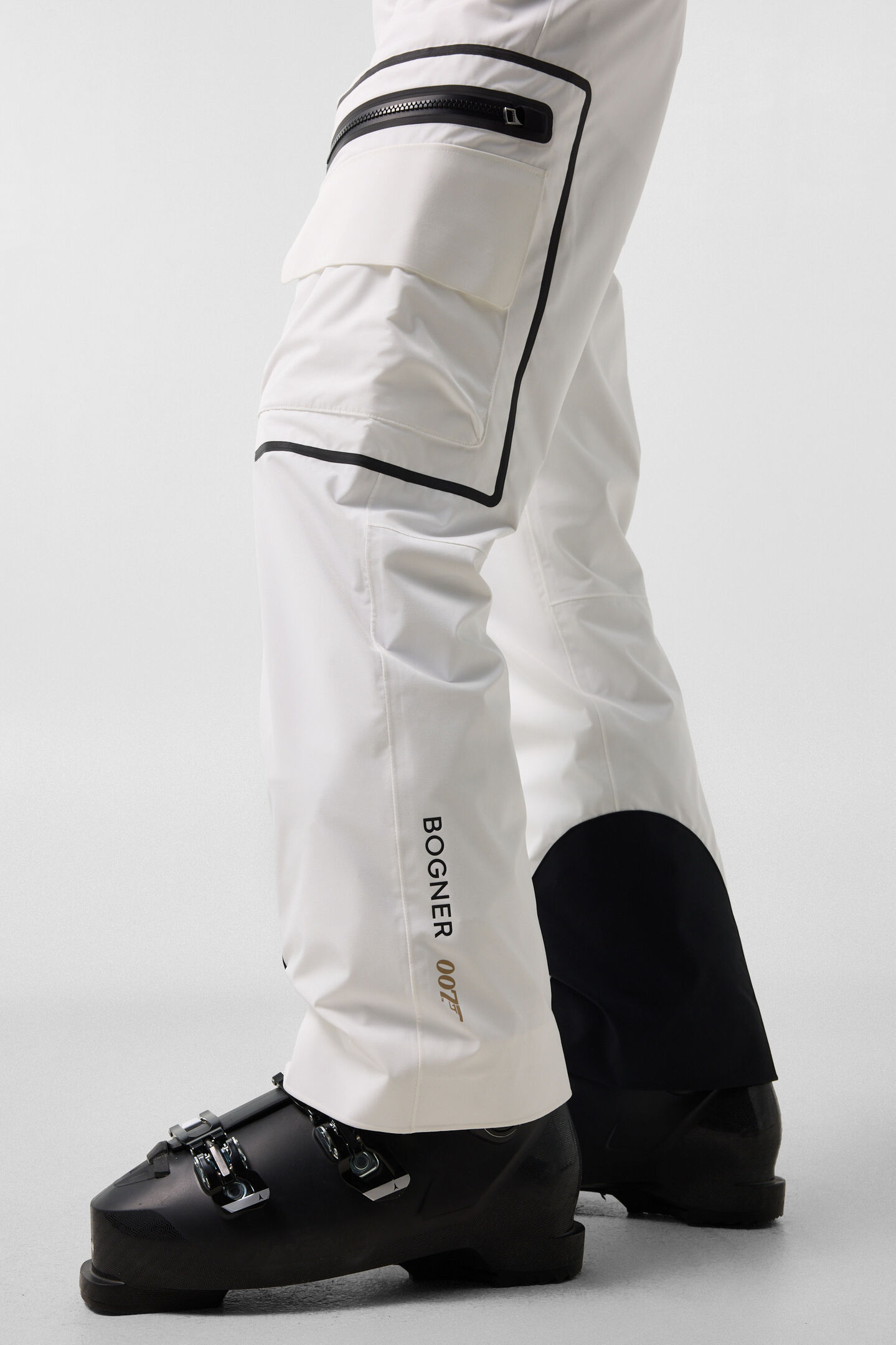 Cargo-Skihose Bond Off-White/Schwarz