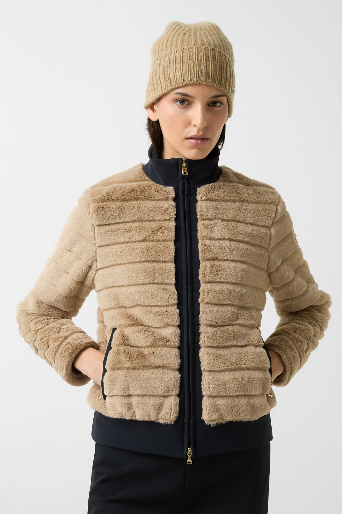 Katniss faux fur jacket Brown