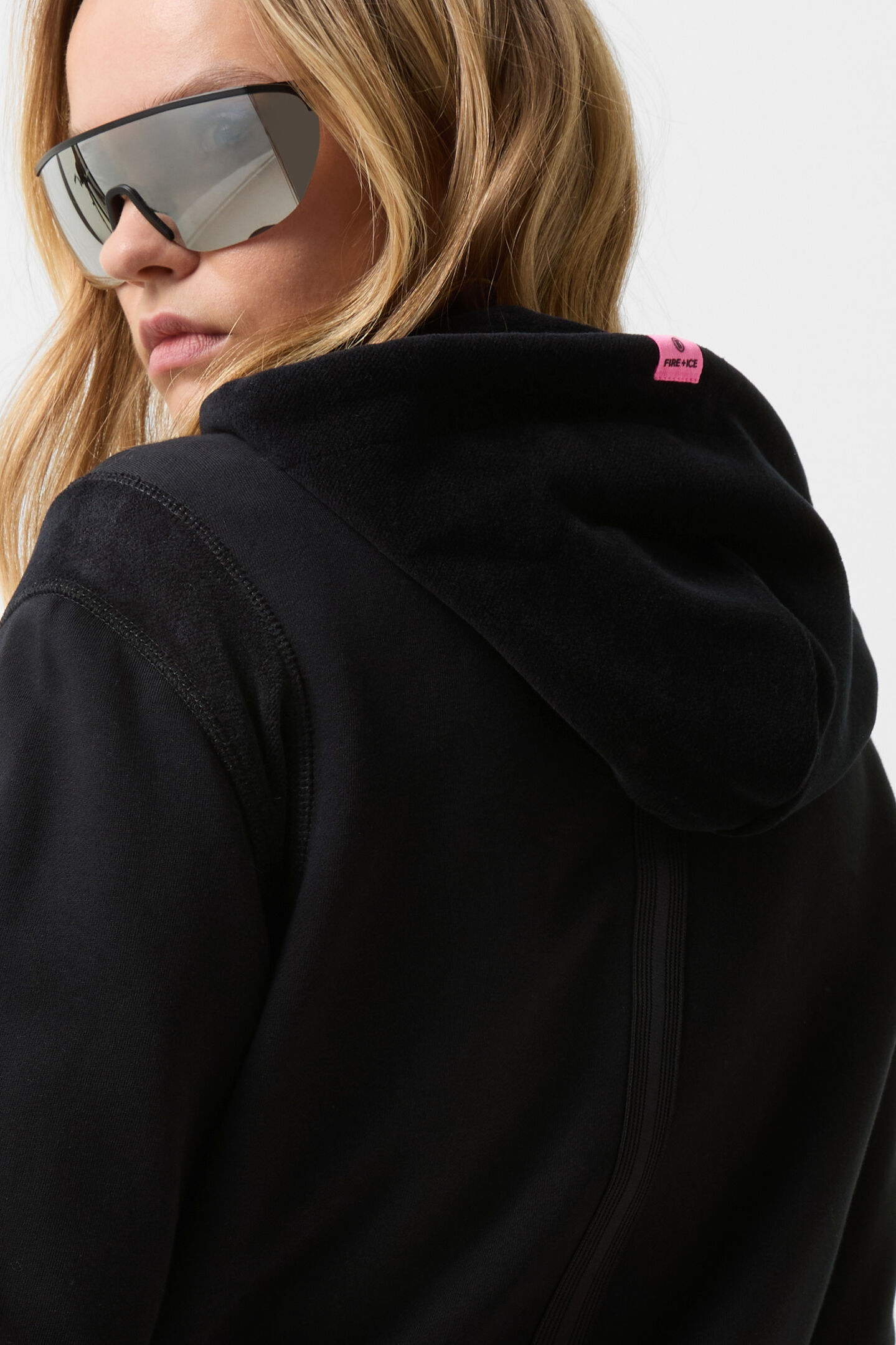 Hoodie-Sweatjacke Jaden Schwarz