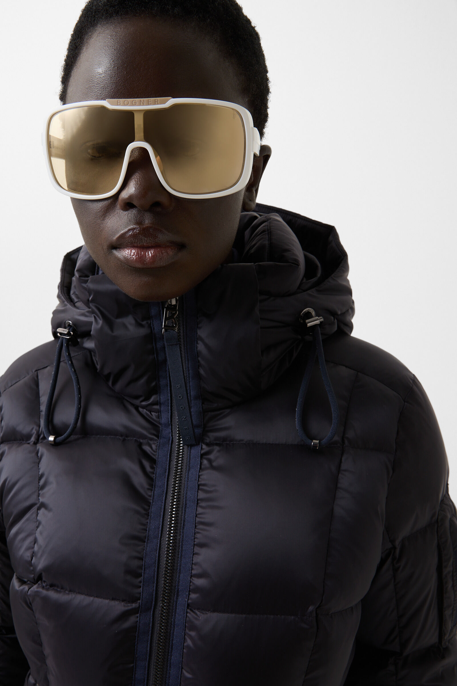 Feline down jacket Navy blue