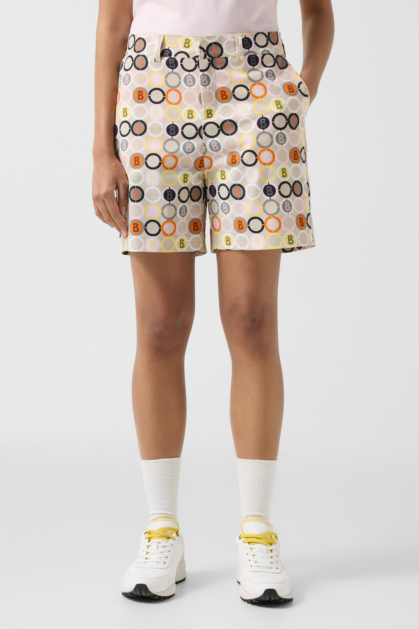 Funktions-Shorts Eleni Sand/Orange/Grau