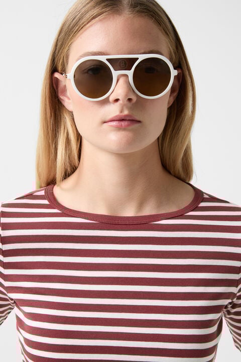 T-Shirt Louna Weinrot/Off-White T-Shirt Louna Weinrot/Off-White