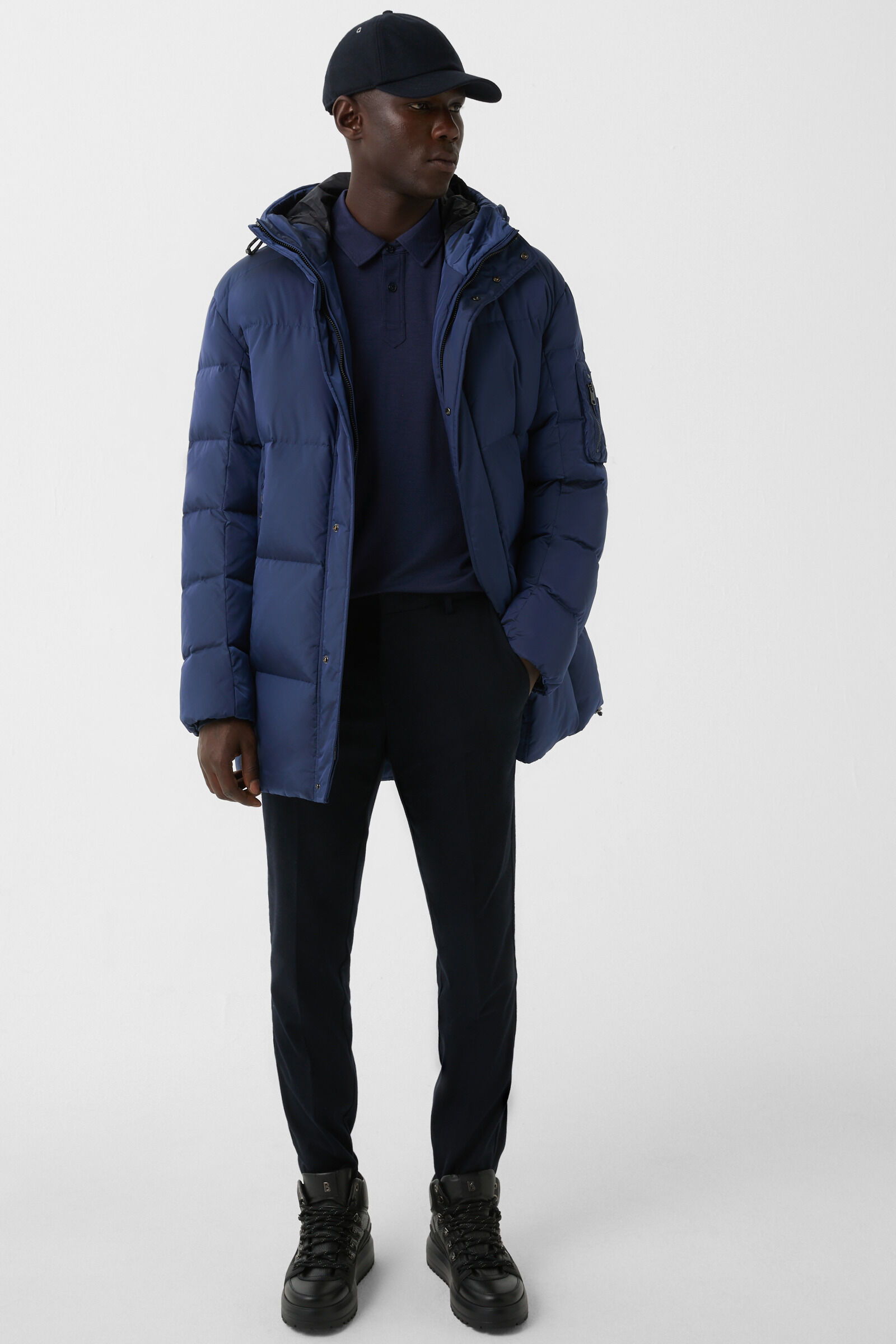 Polo long-sleeved top Lennon Navy blue