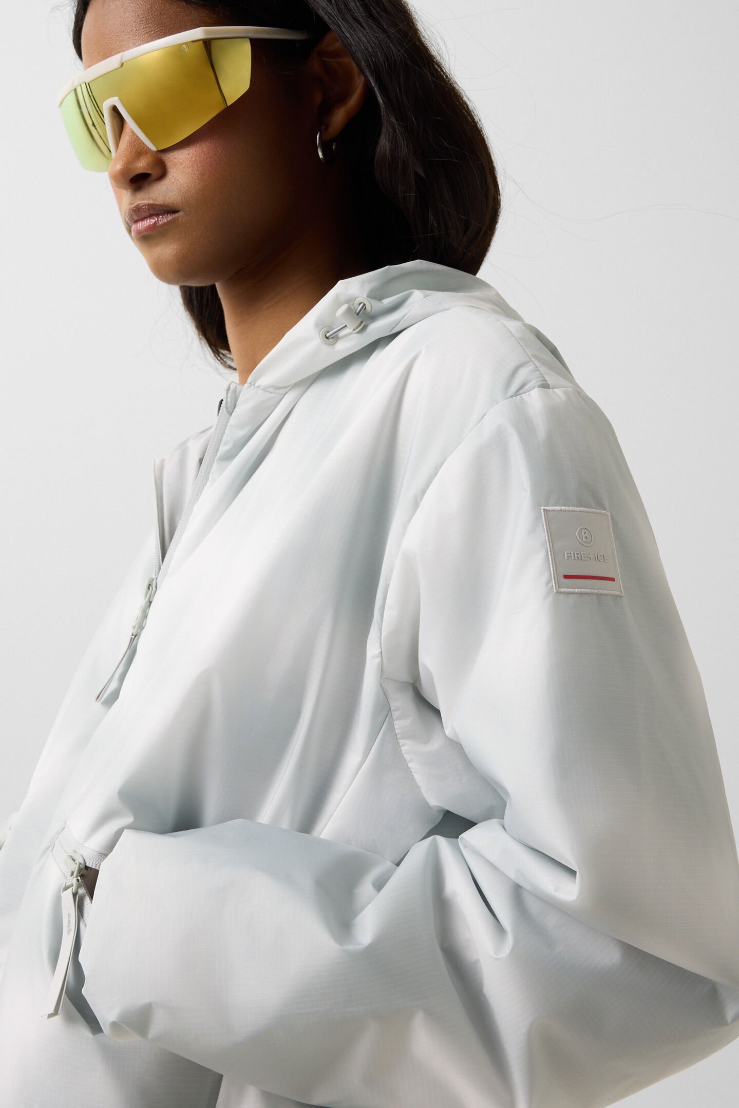 Funktionsjacke Yadira Hellgrau/Off-White