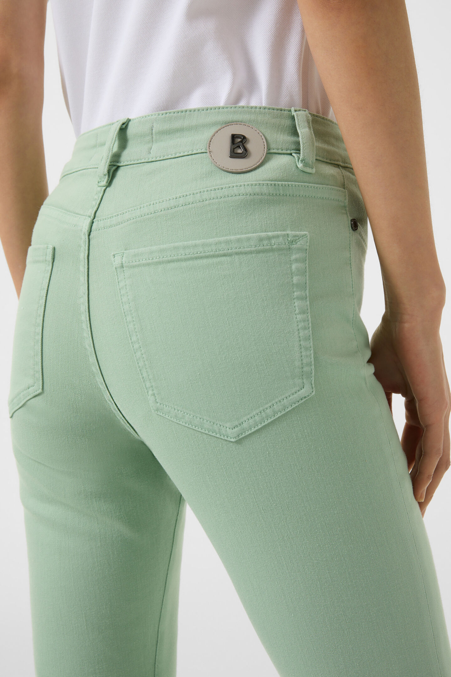 7/8-Slim Fit Jeans Julie Hellgrün