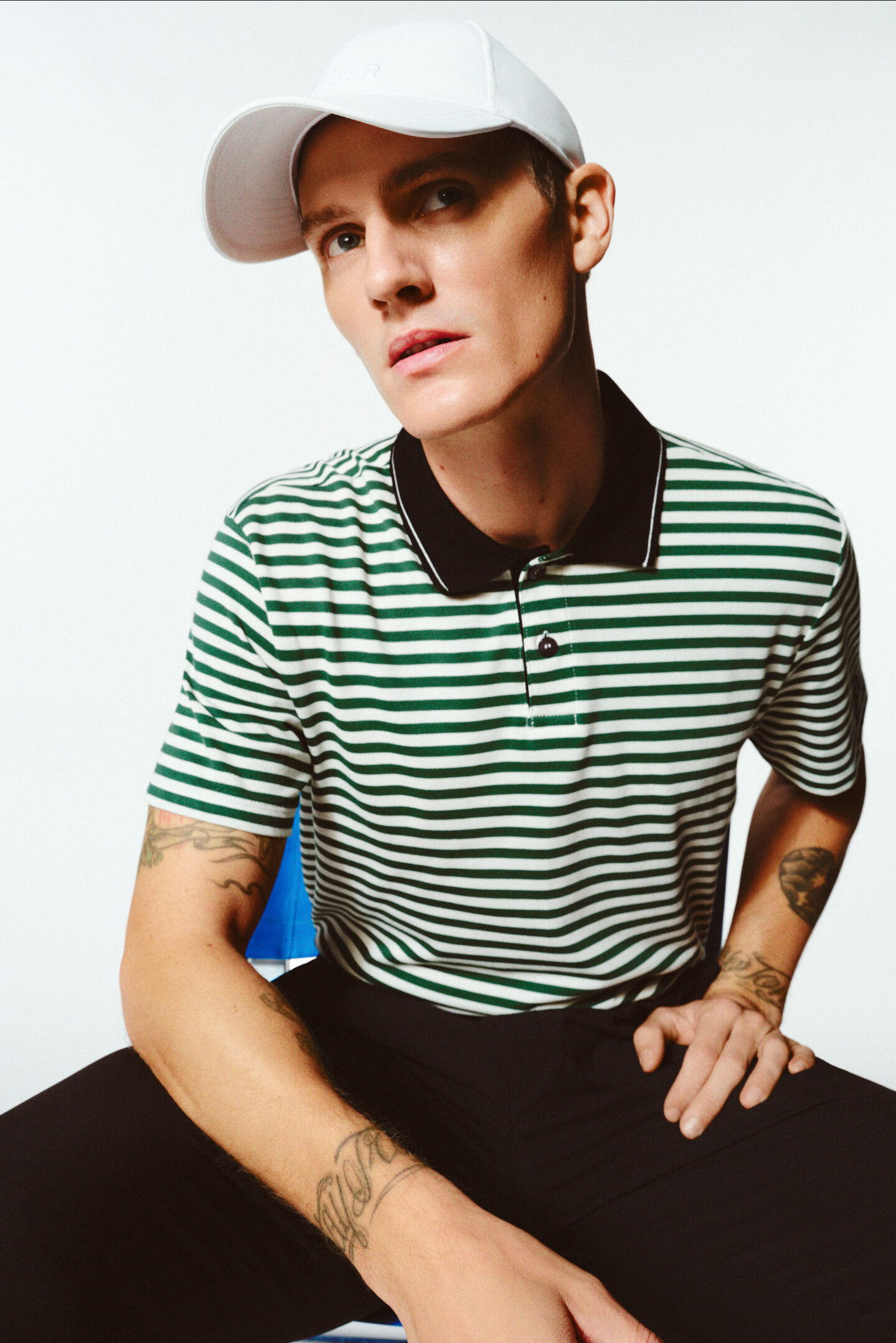 Andy functional short-sleeved top Dark green/white