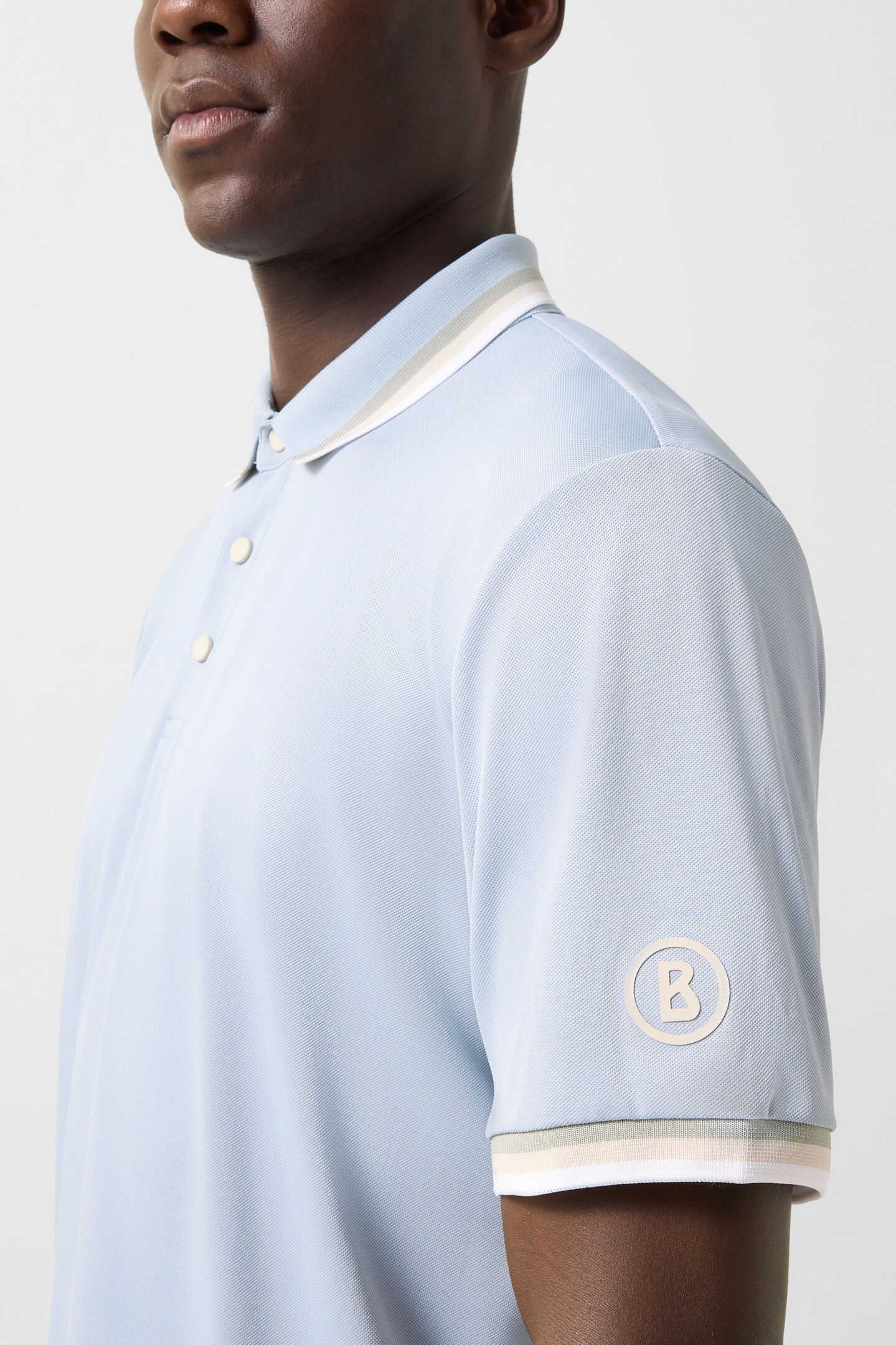 Arik functional short-sleeved top Misty blue