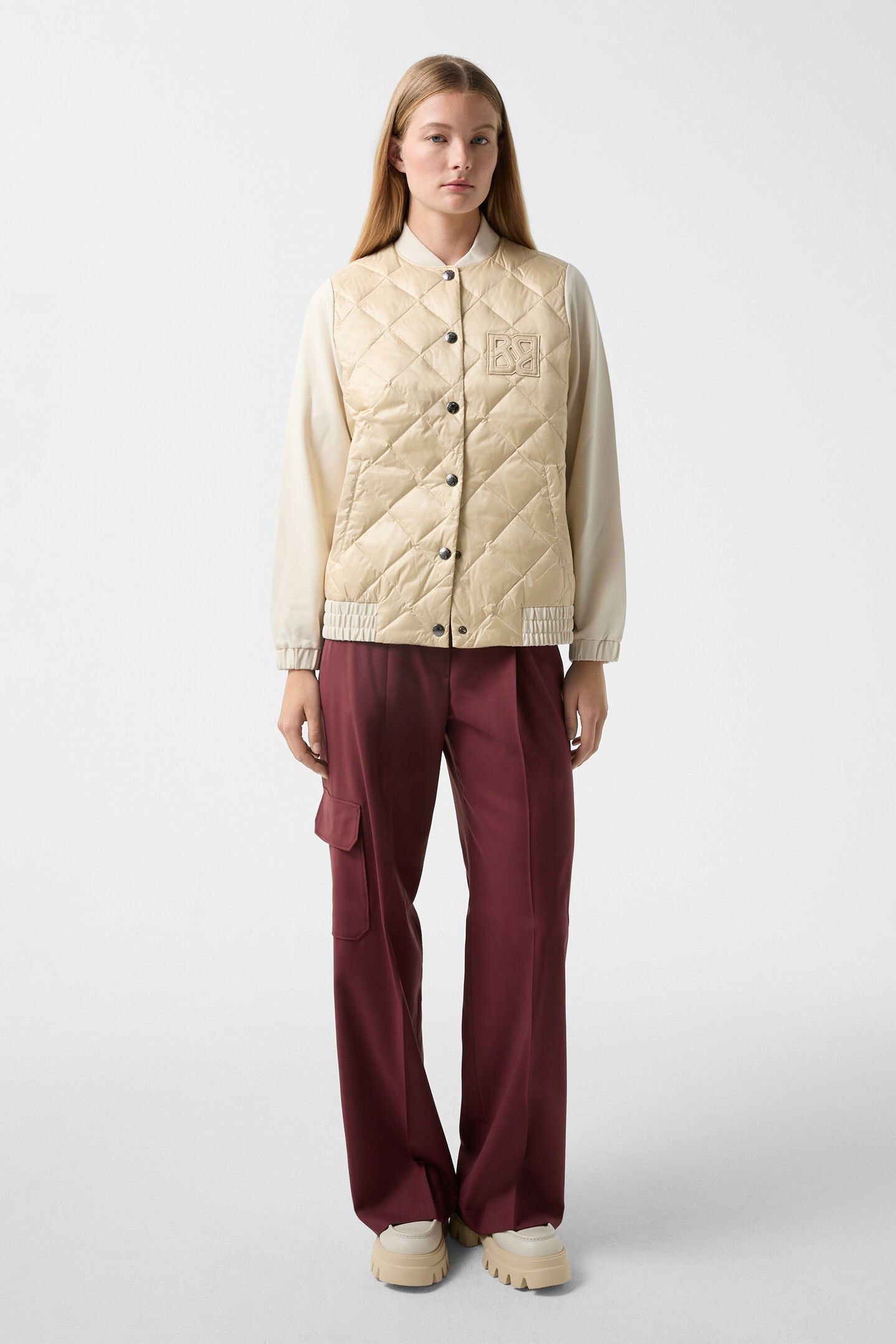 Hybrid-Collagejacke Aileen Beige
