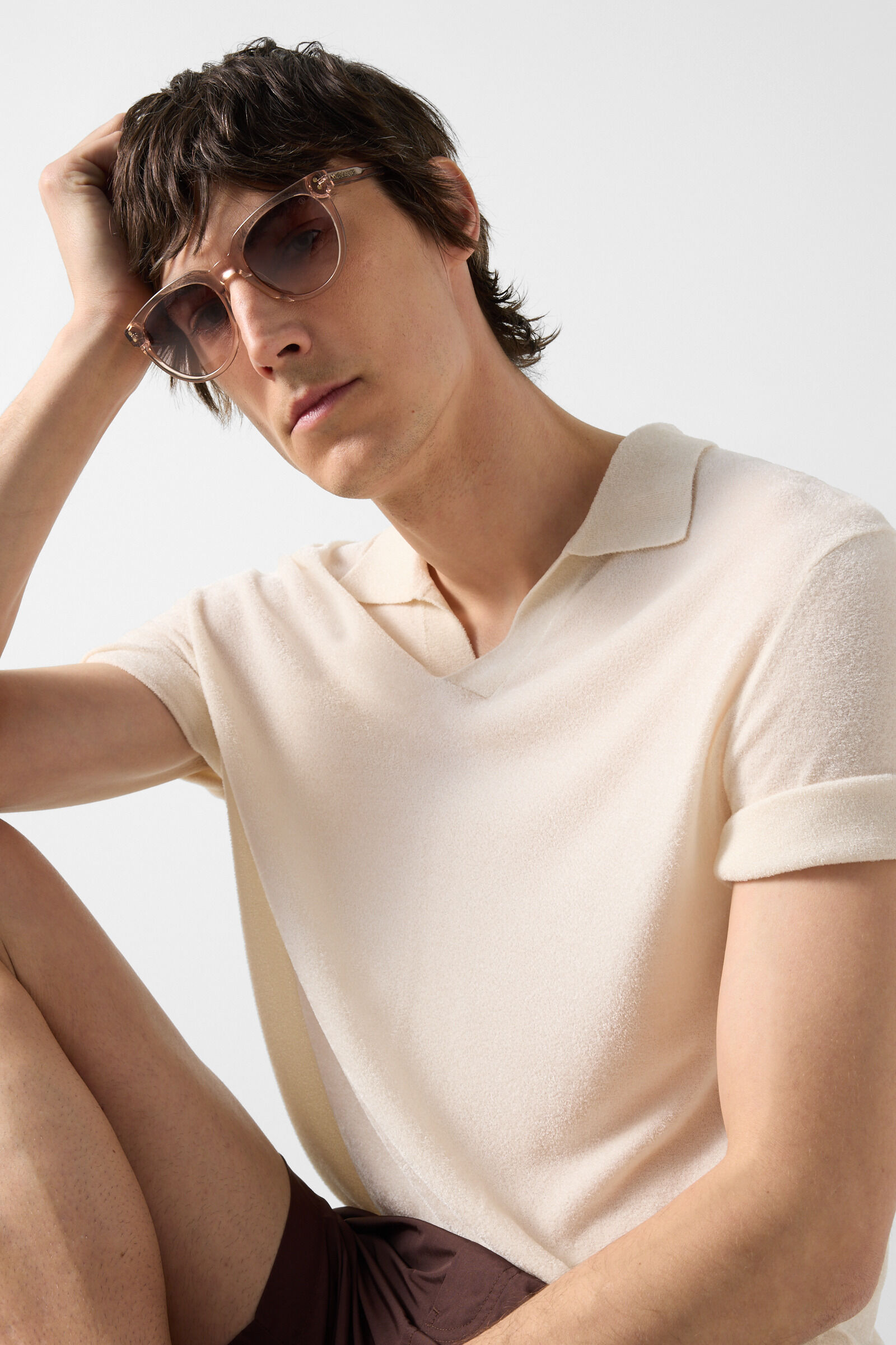 Finn knitted polo shirt Off-White