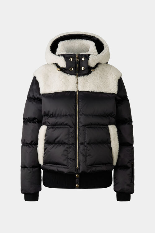 Ski-Daunenjacke Dia Schwarz/Off-White