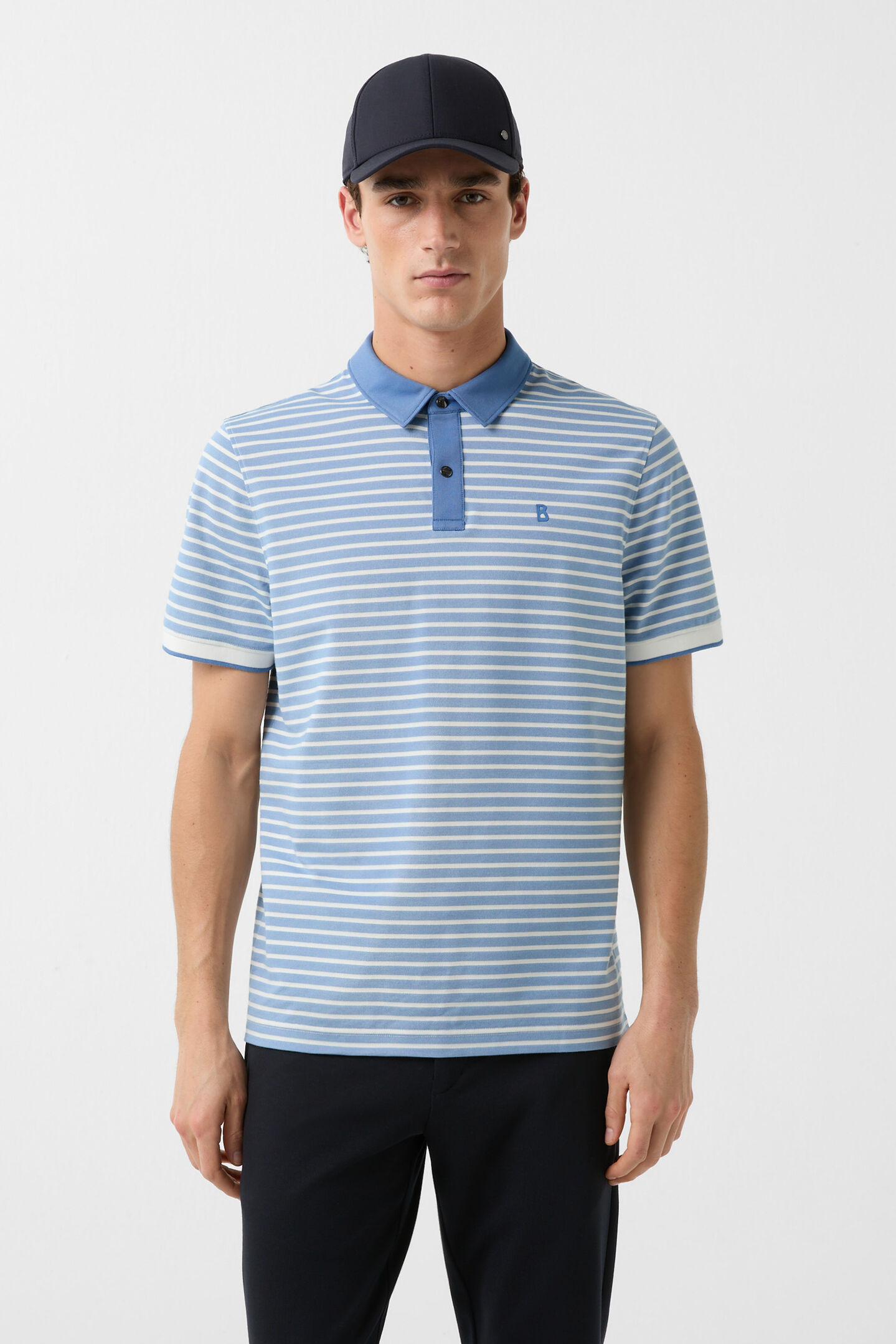 Timo polo shirt Blue/White