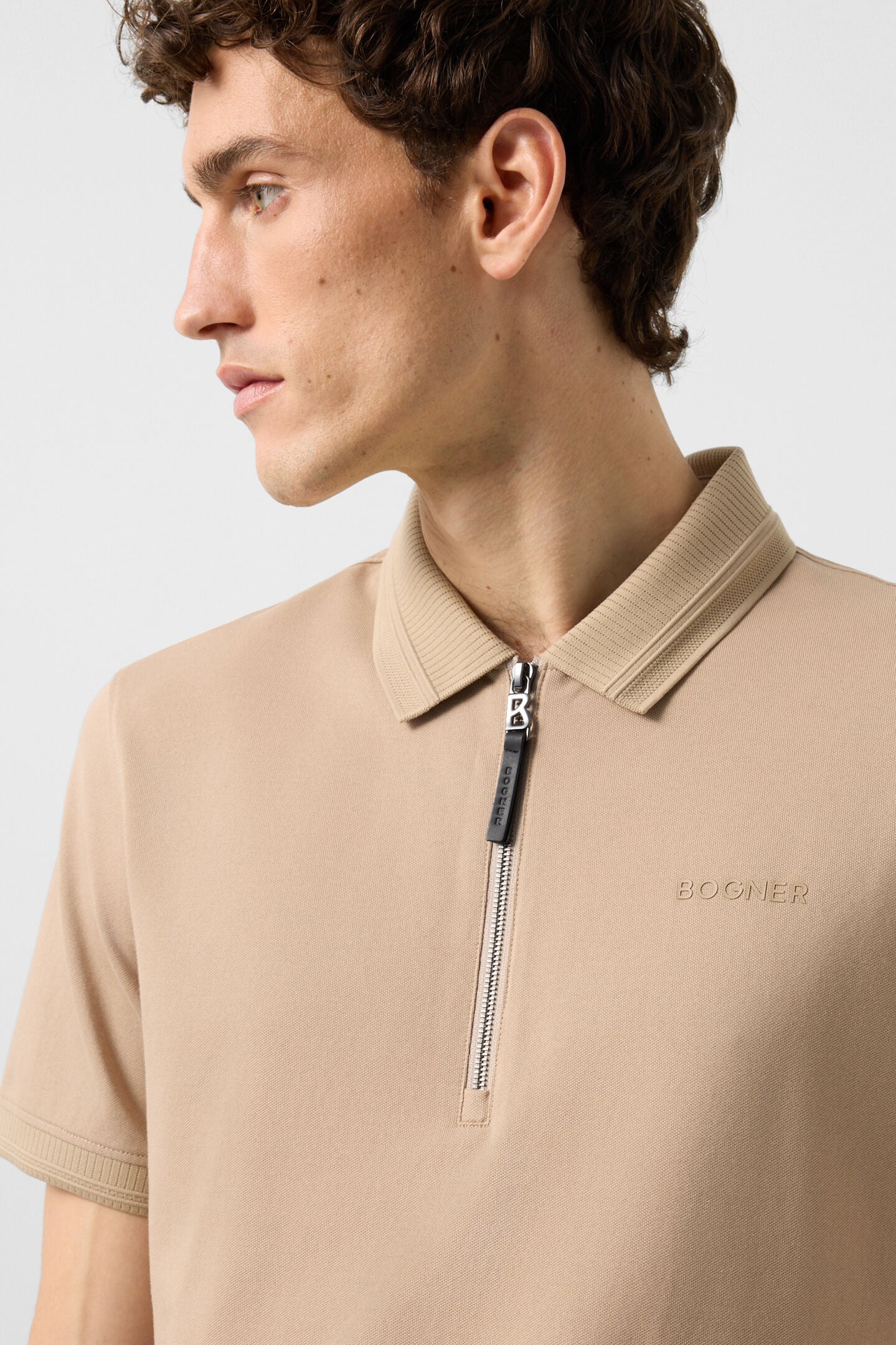 Timo piqu&eacute; polo shirt Beige