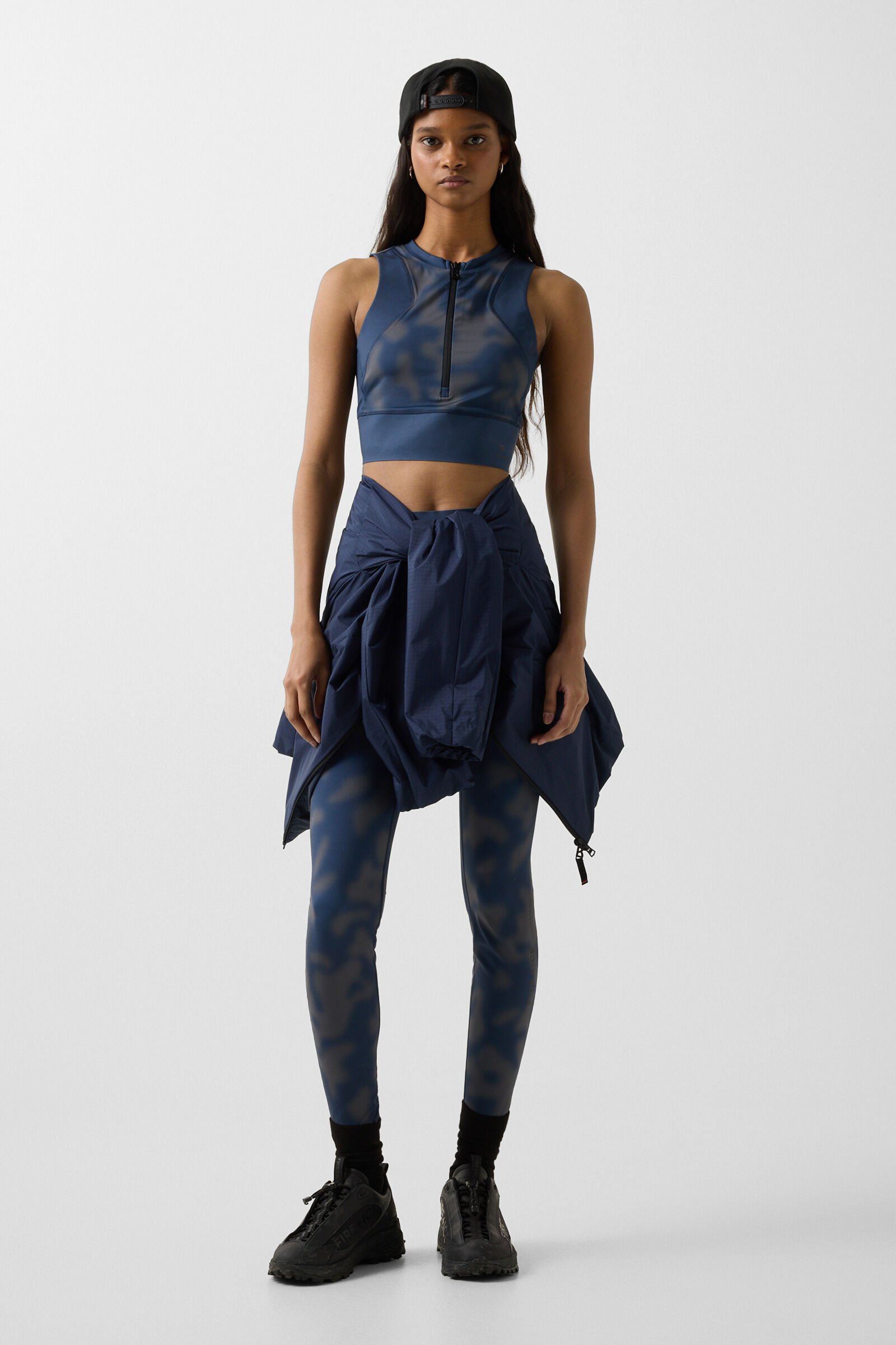 Celeste functional top Navy blue/grey