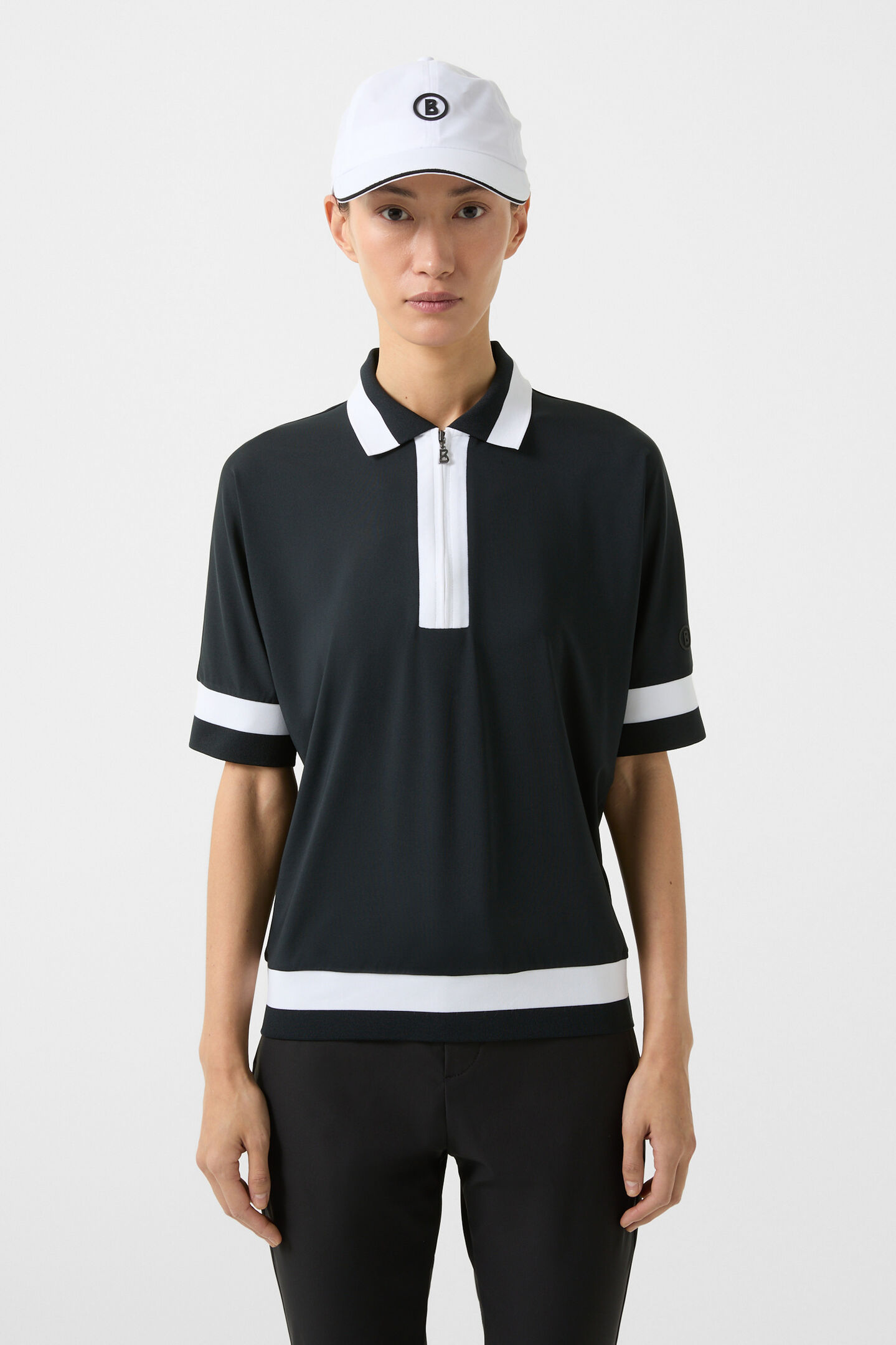 Andrina functional short-sleeved top Black