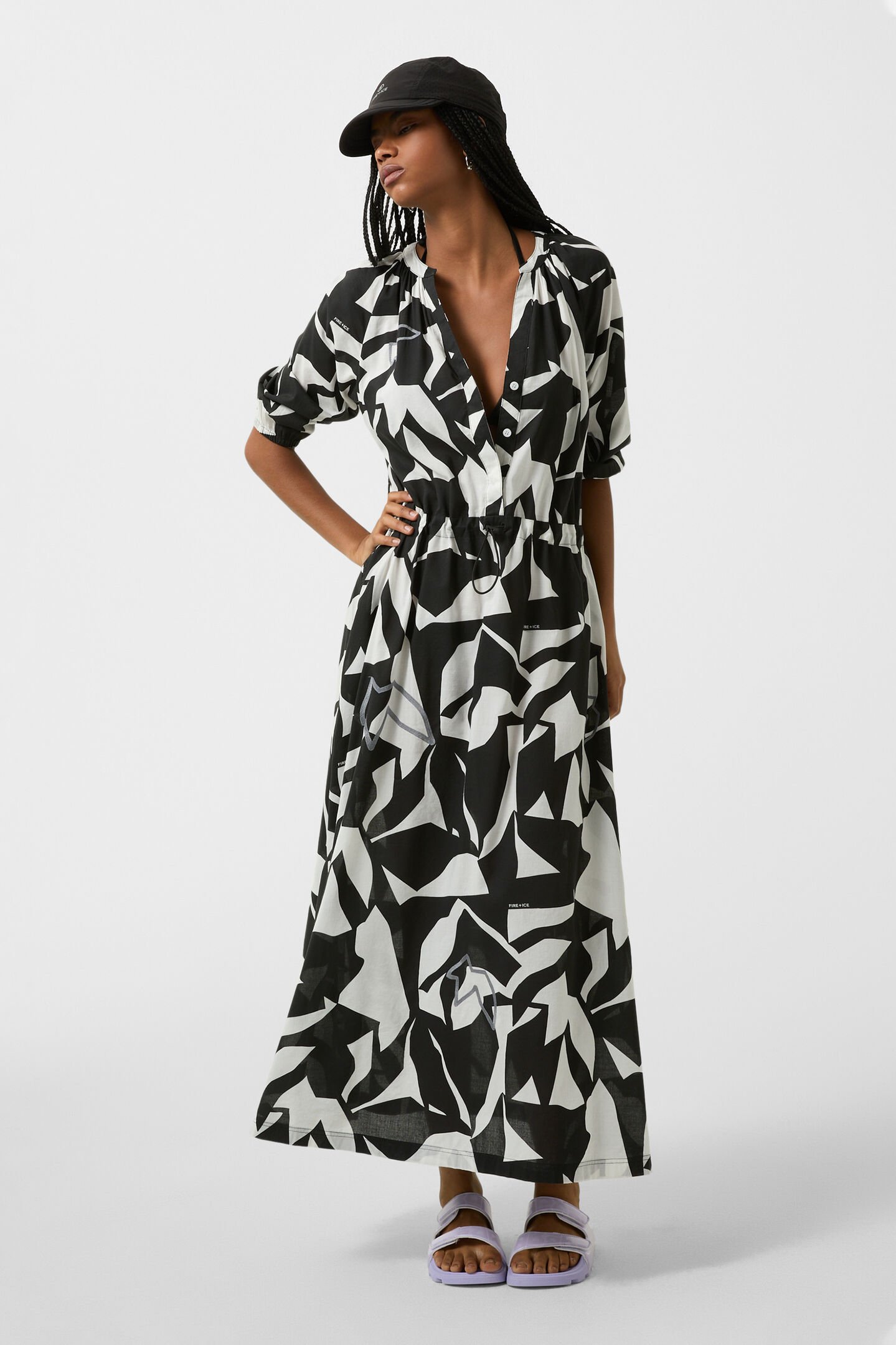 Olivia beach dress Black/white