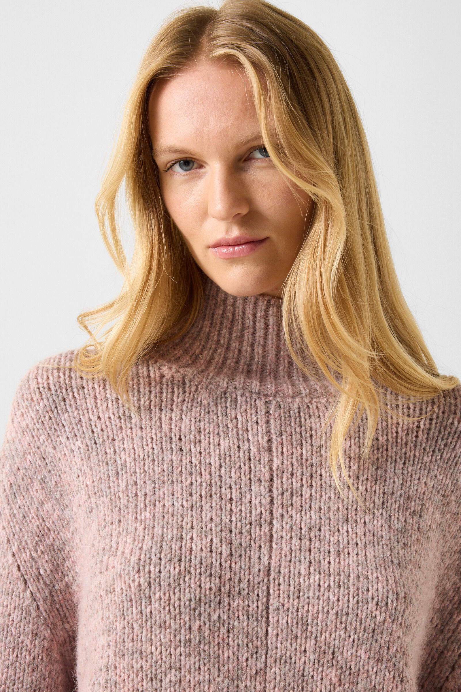 Svoni Alpaca-Blend Pullover Ros&eacute;/Gray
