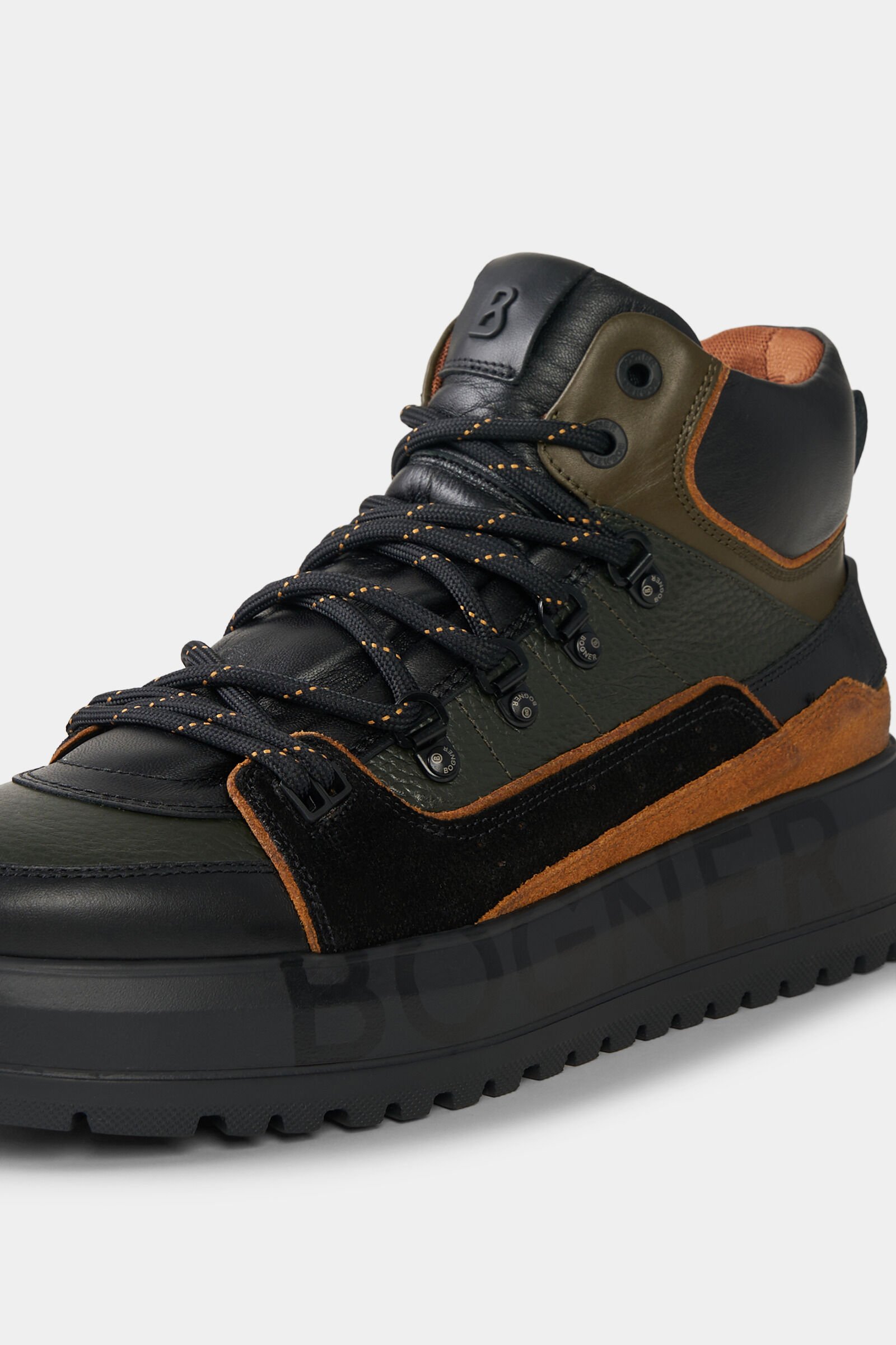 Low Boots Antwerp Black/cognac/olive green