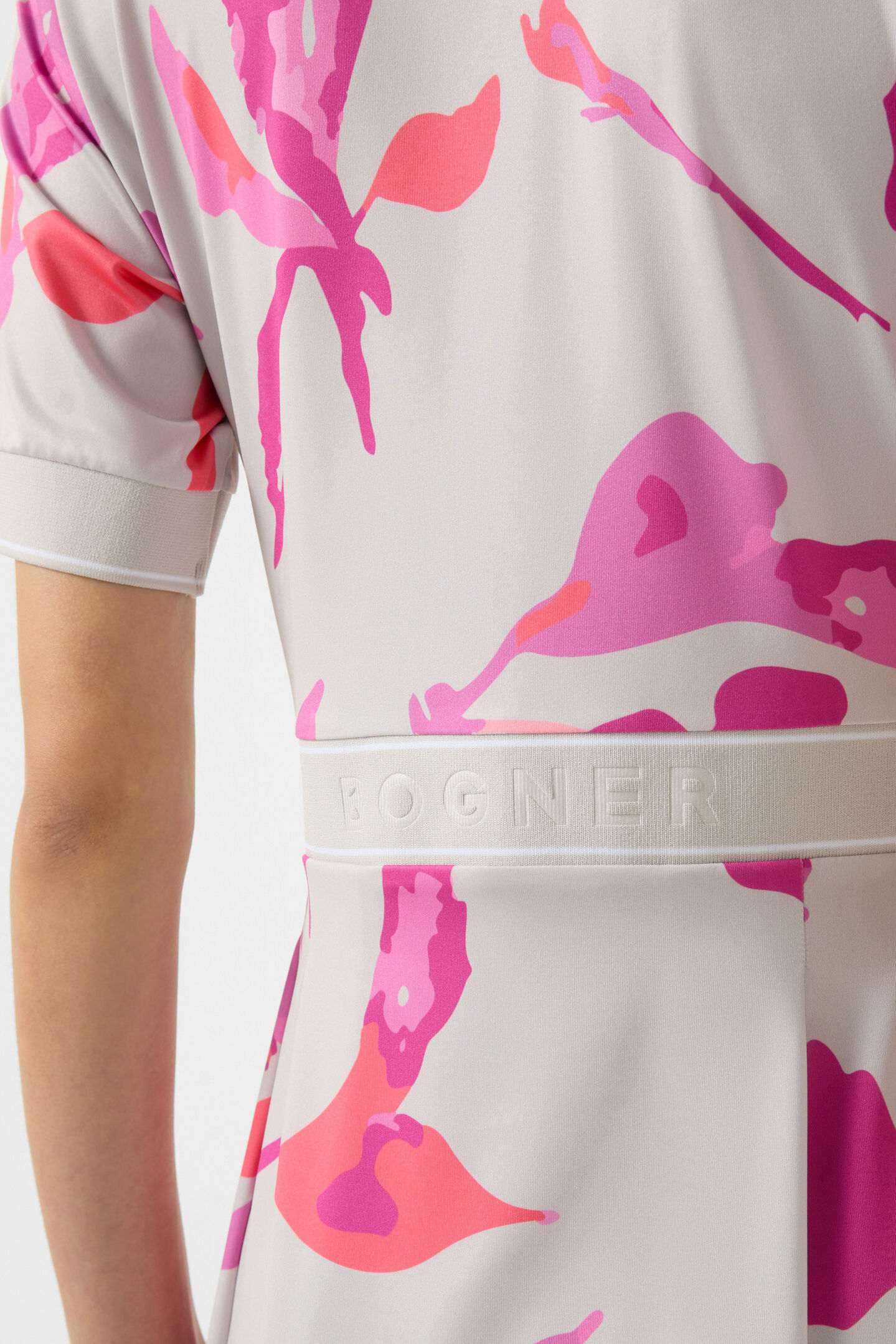 Funktions-Polo-Kleid Linny Beige/Pink