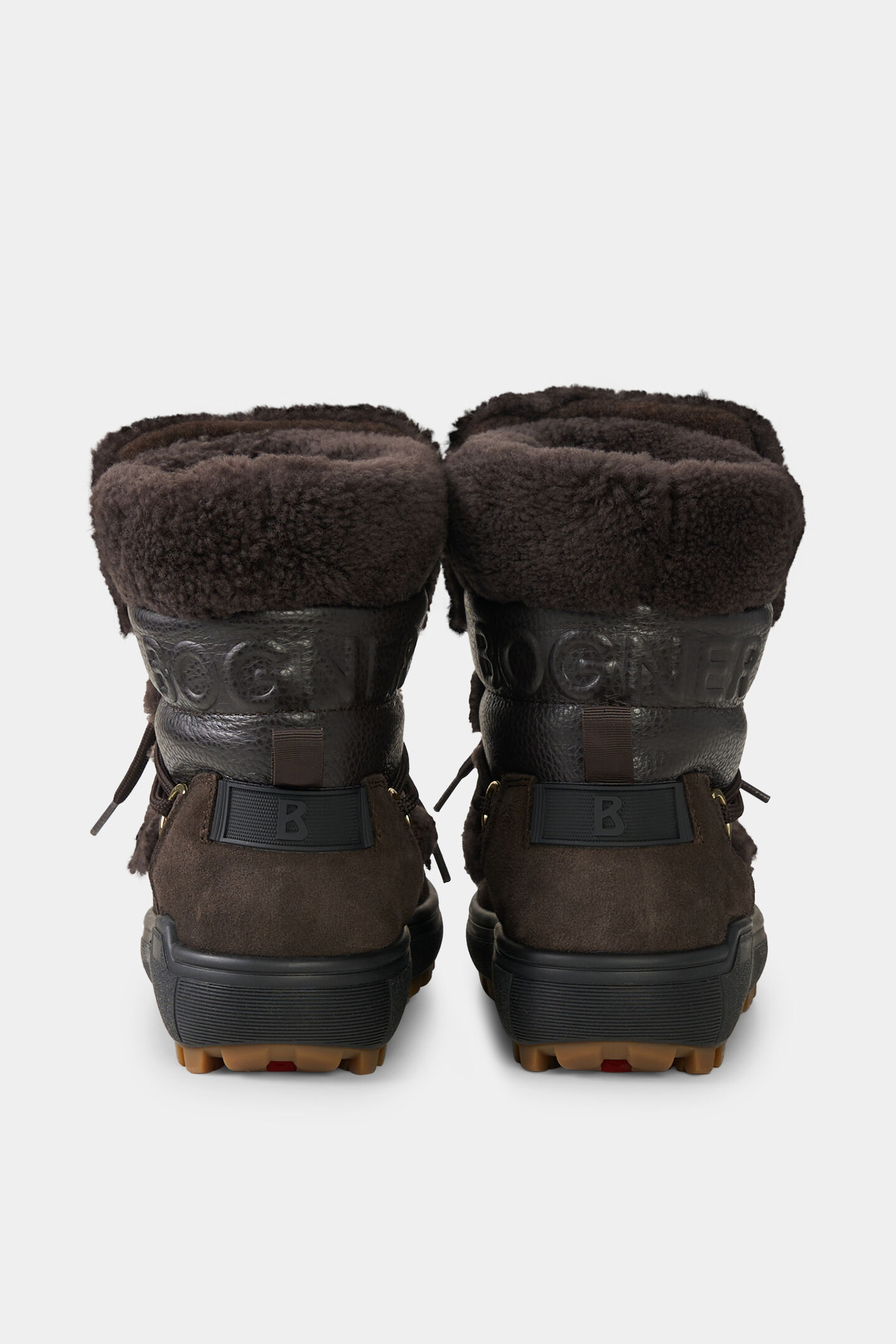 Chamonix snow boots with spikes Chocolate