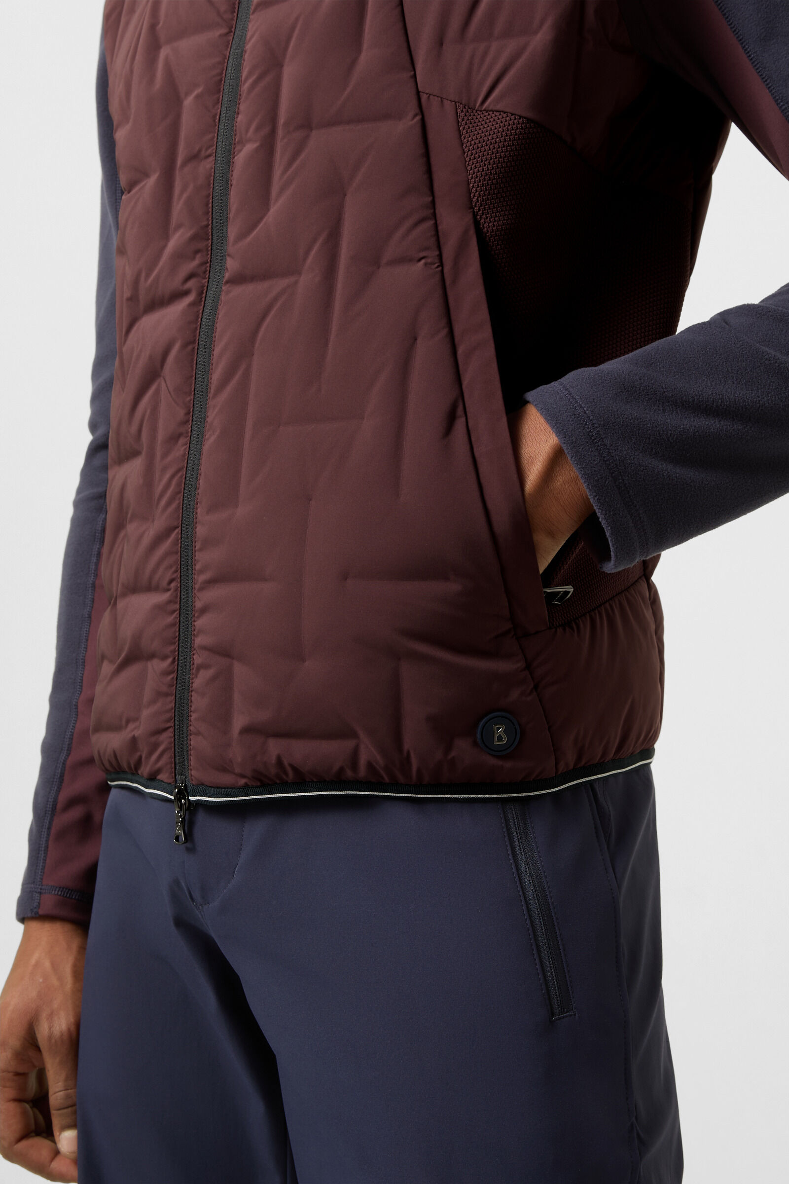 Sascha lightweight down waistcoat Bordeaux