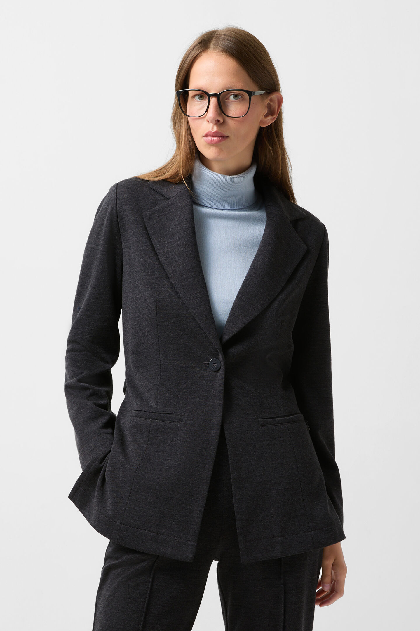Flanell-Blazer Bonnie Anthrazit