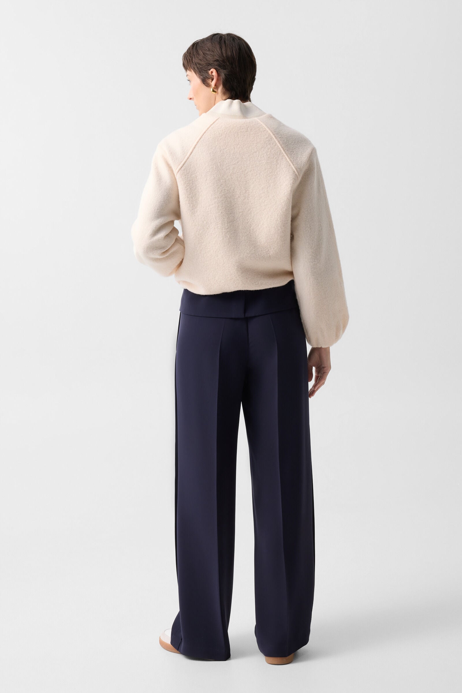 Editha woollen blouson Cream
