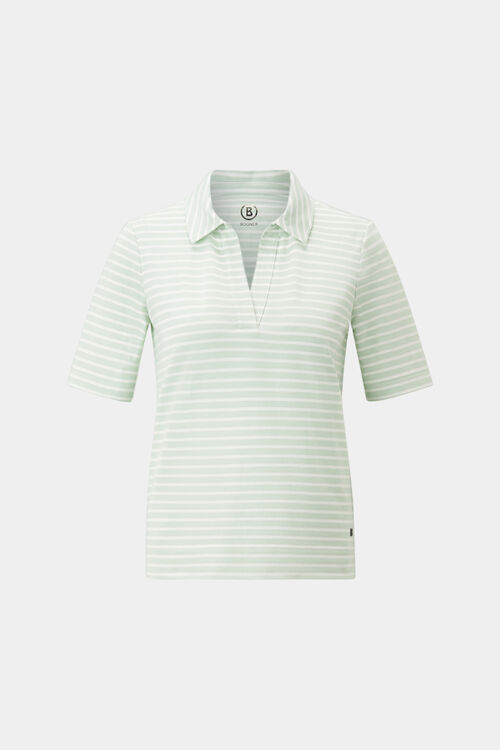 Peony polo shirt Light green/off-white