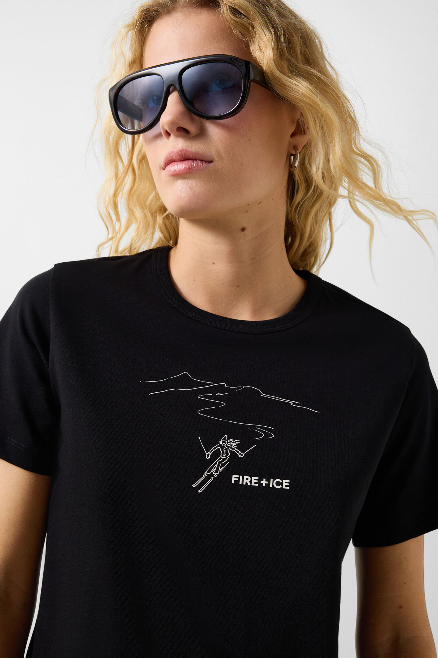 Zyssa cotton T-shirt Black