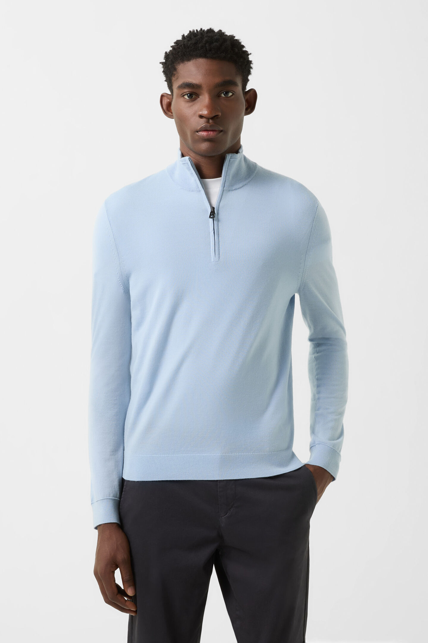 Virgin wool Ouri troyer Light blue