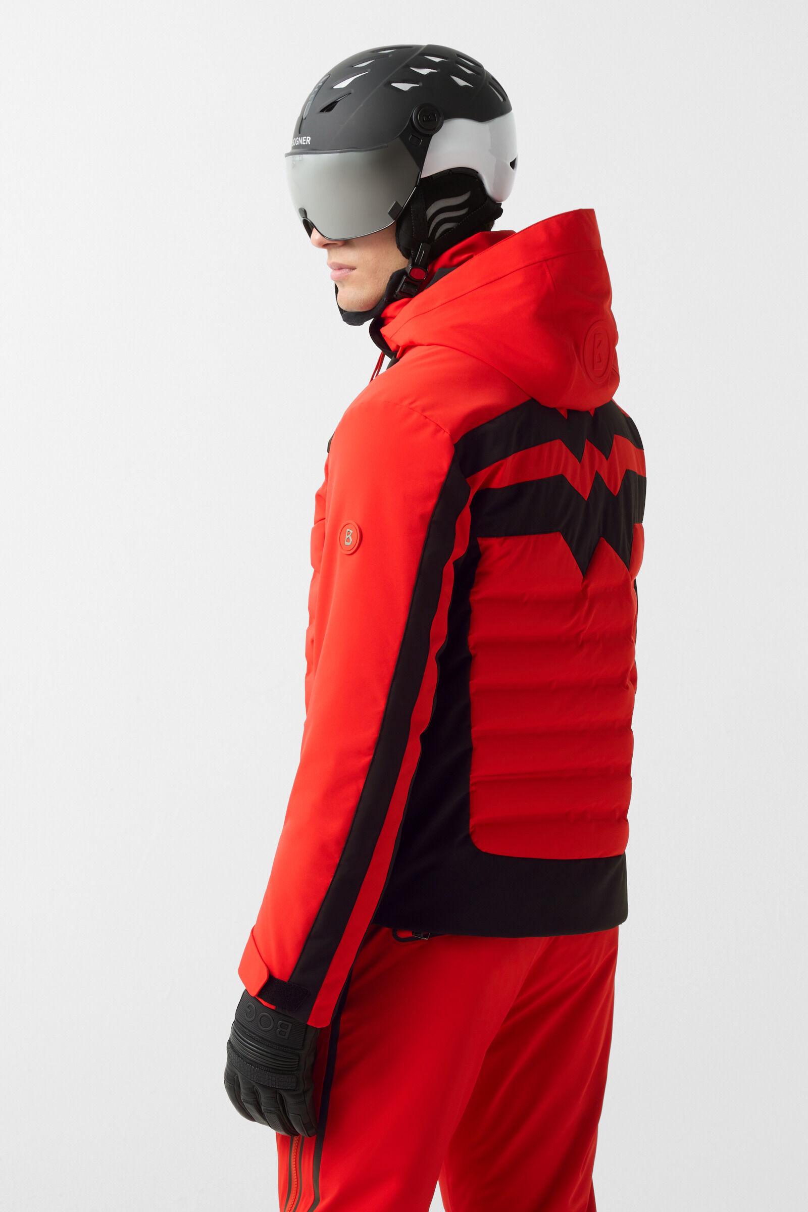 Feliks down ski jacket Red/black
