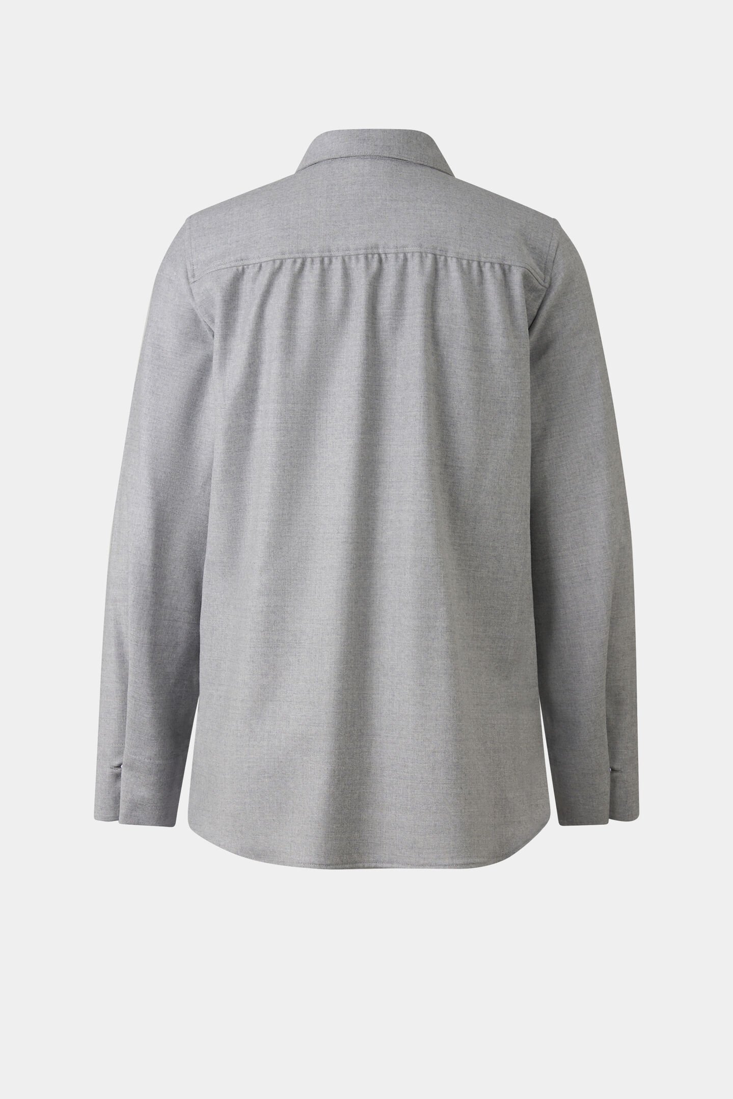Flanell-Bluse Ariela Hellgrau