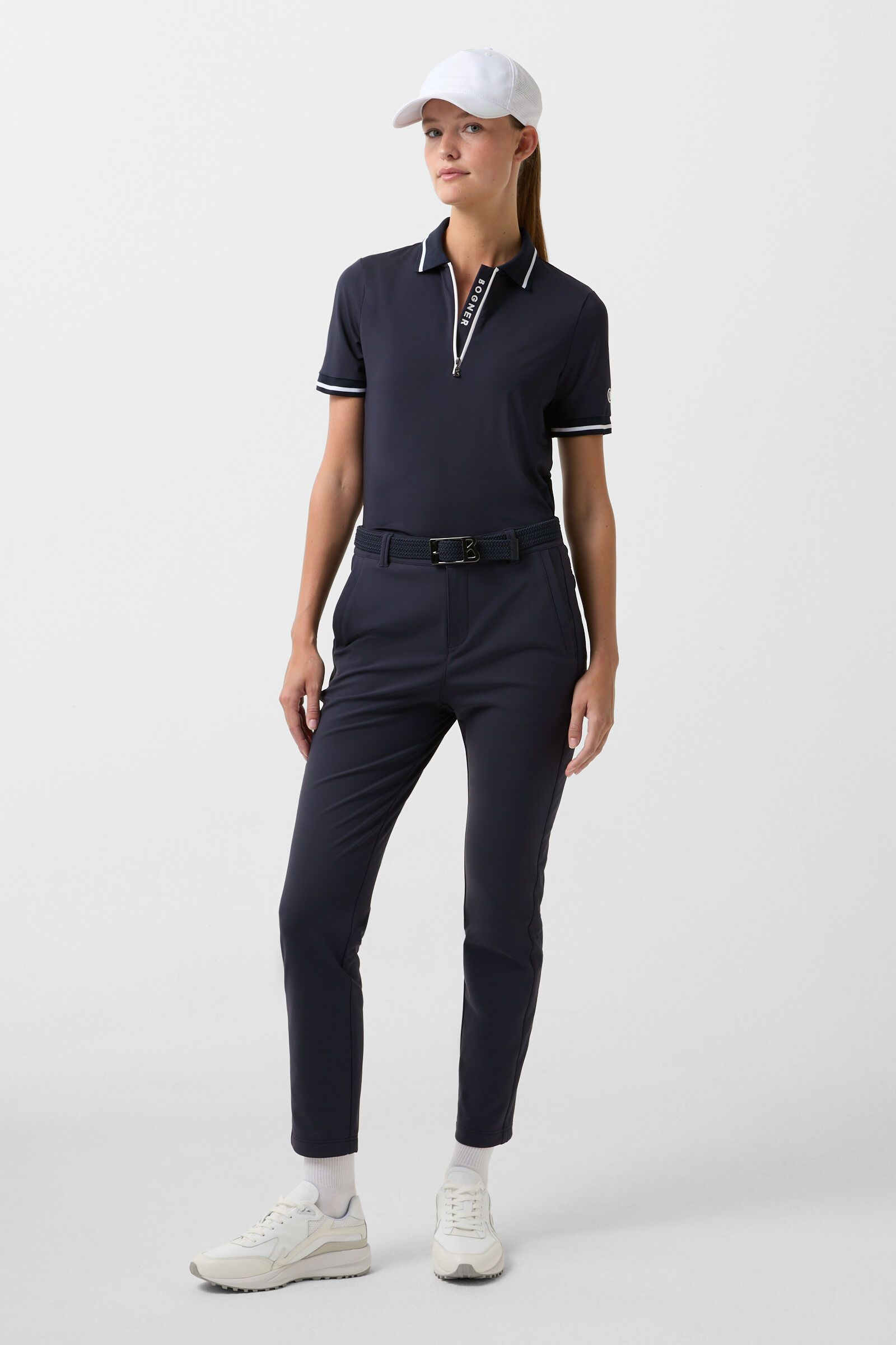 Caylee functional short-sleeved top Navy blue