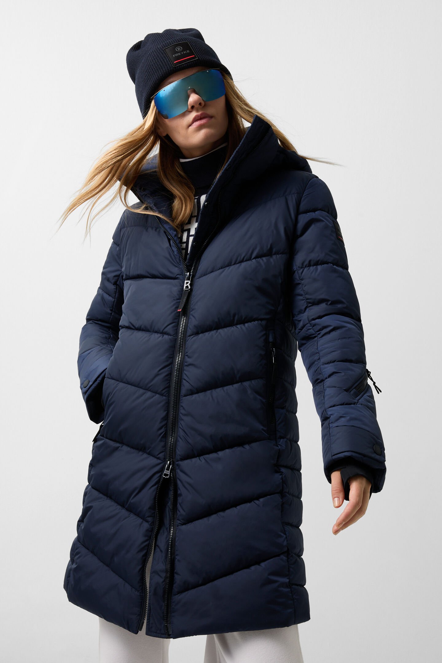 Aenny quilted coat Navy blue