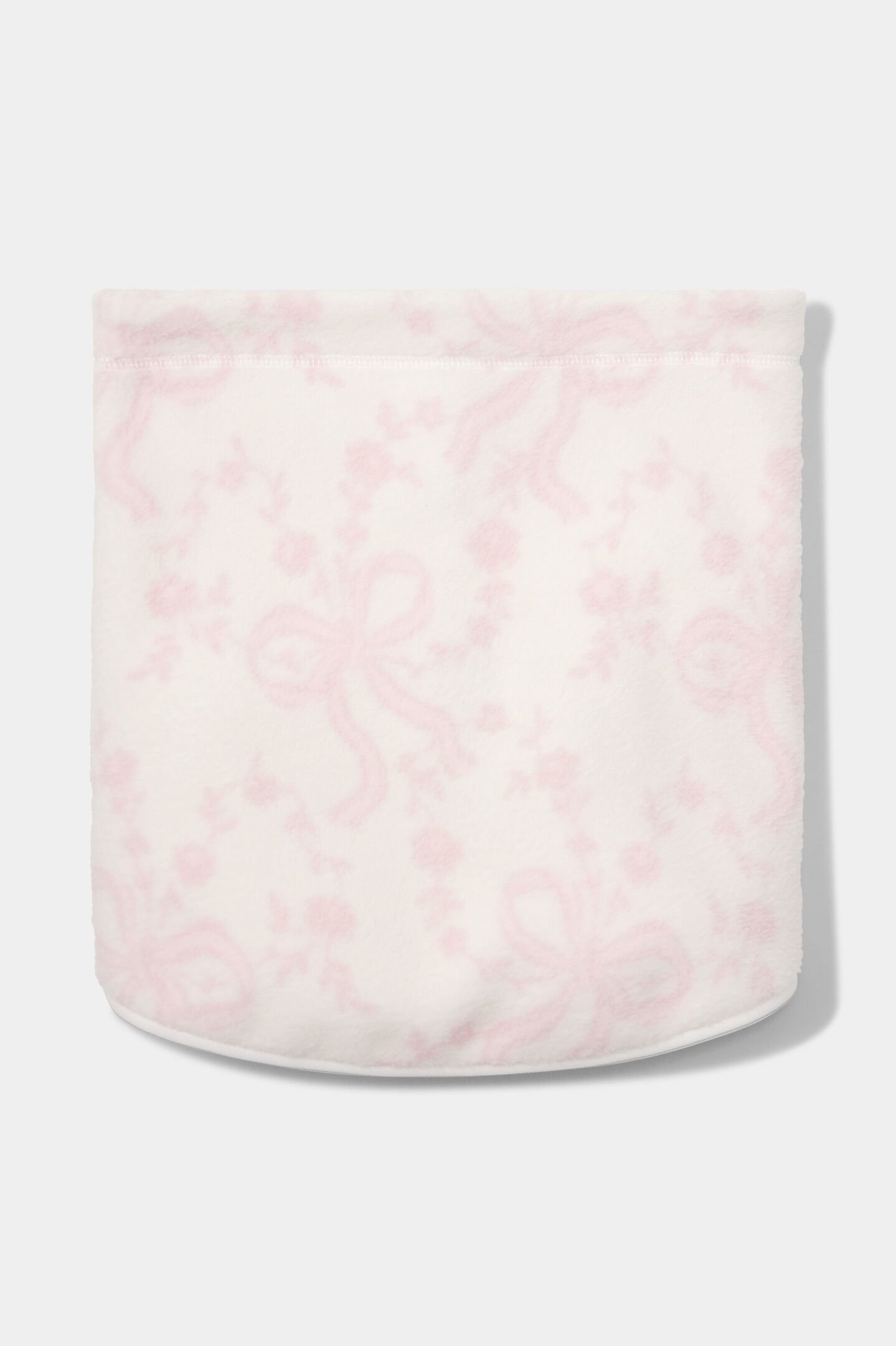 Arian fleece loop scarf Pink/Off-White