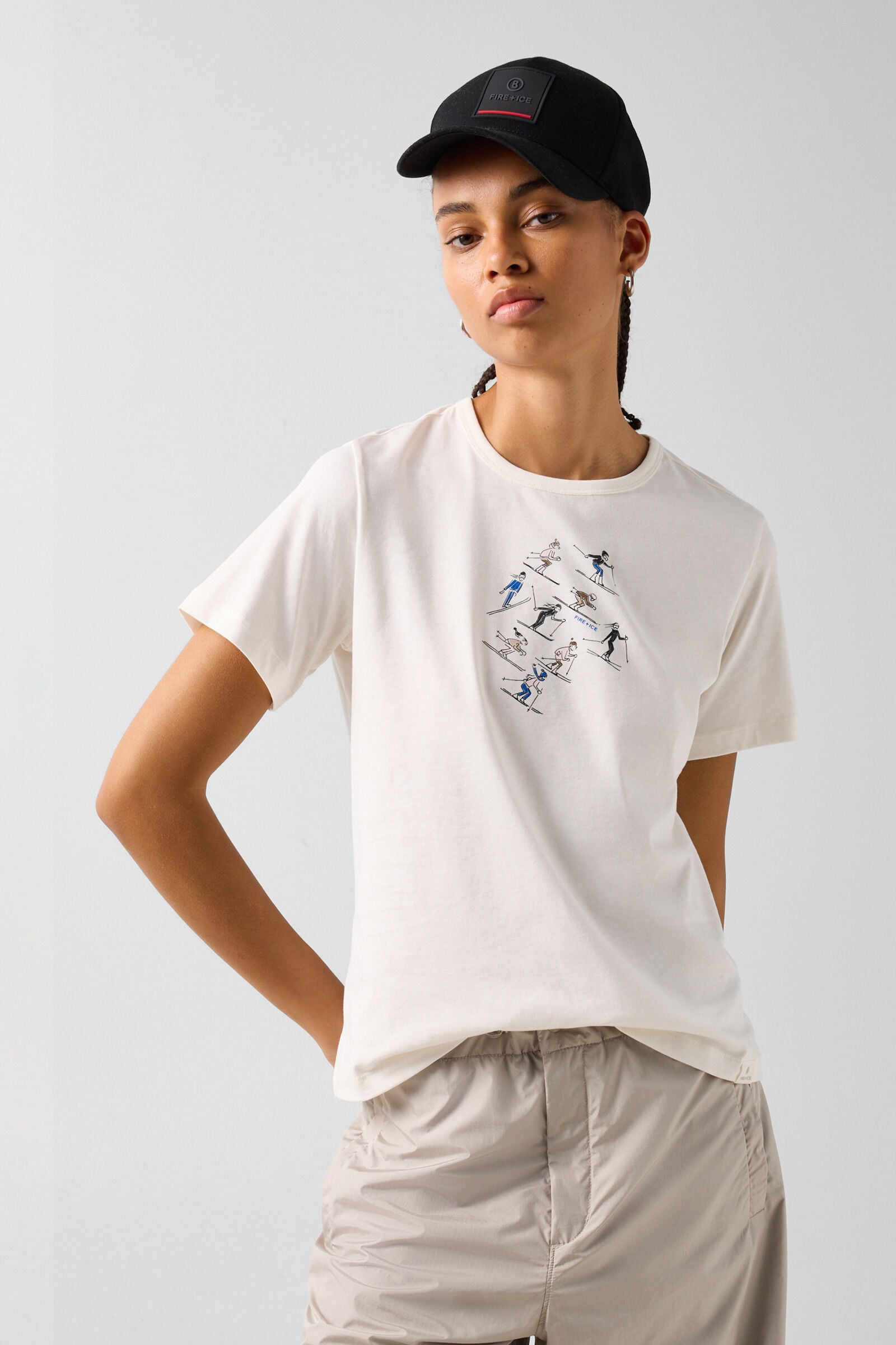 Baumwoll-T-Shirt Zyssa Off-White